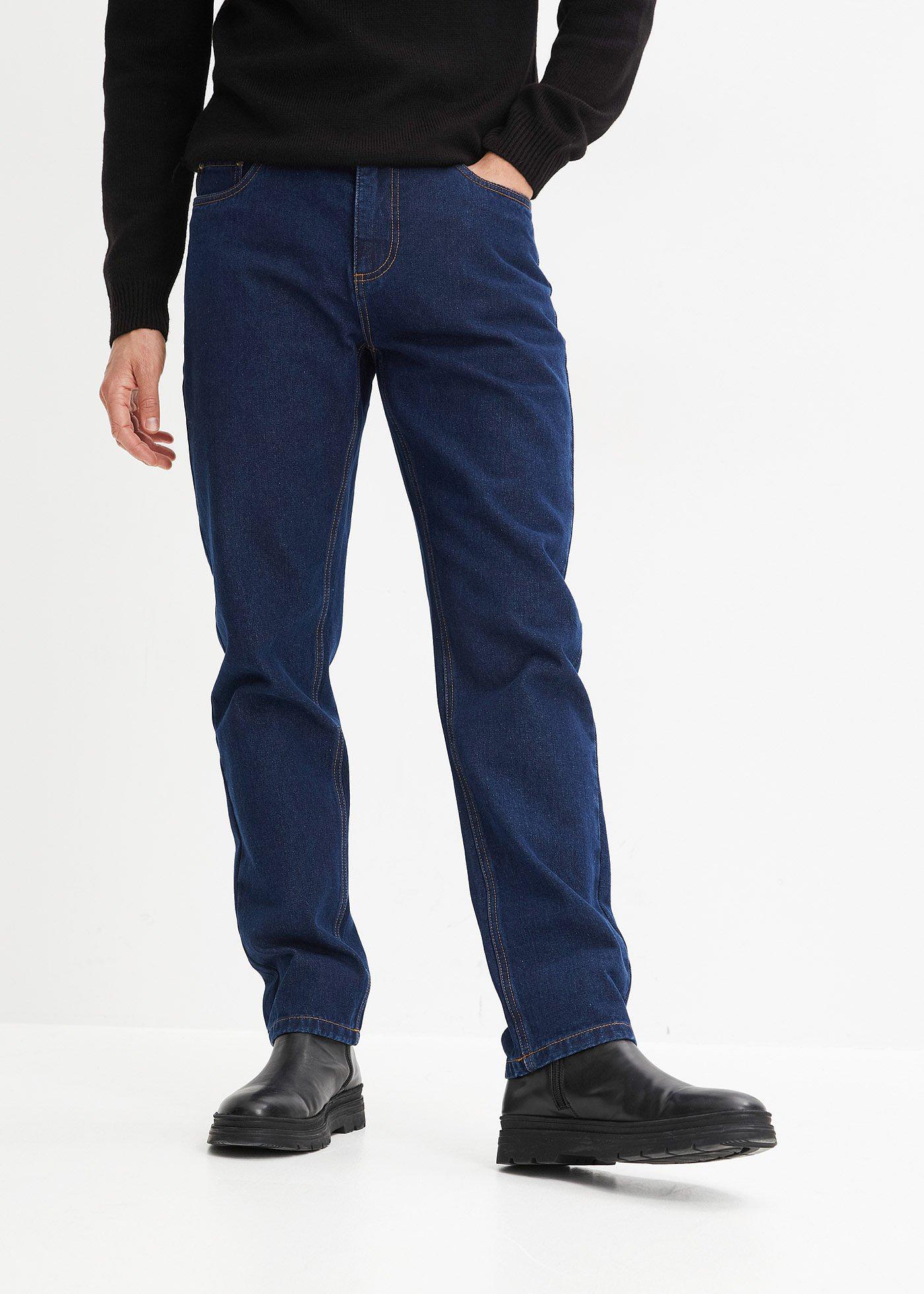 Dżinsy z elastycznymi wstawkami w talii, classic fit, prosta nogawka - Bonprix
