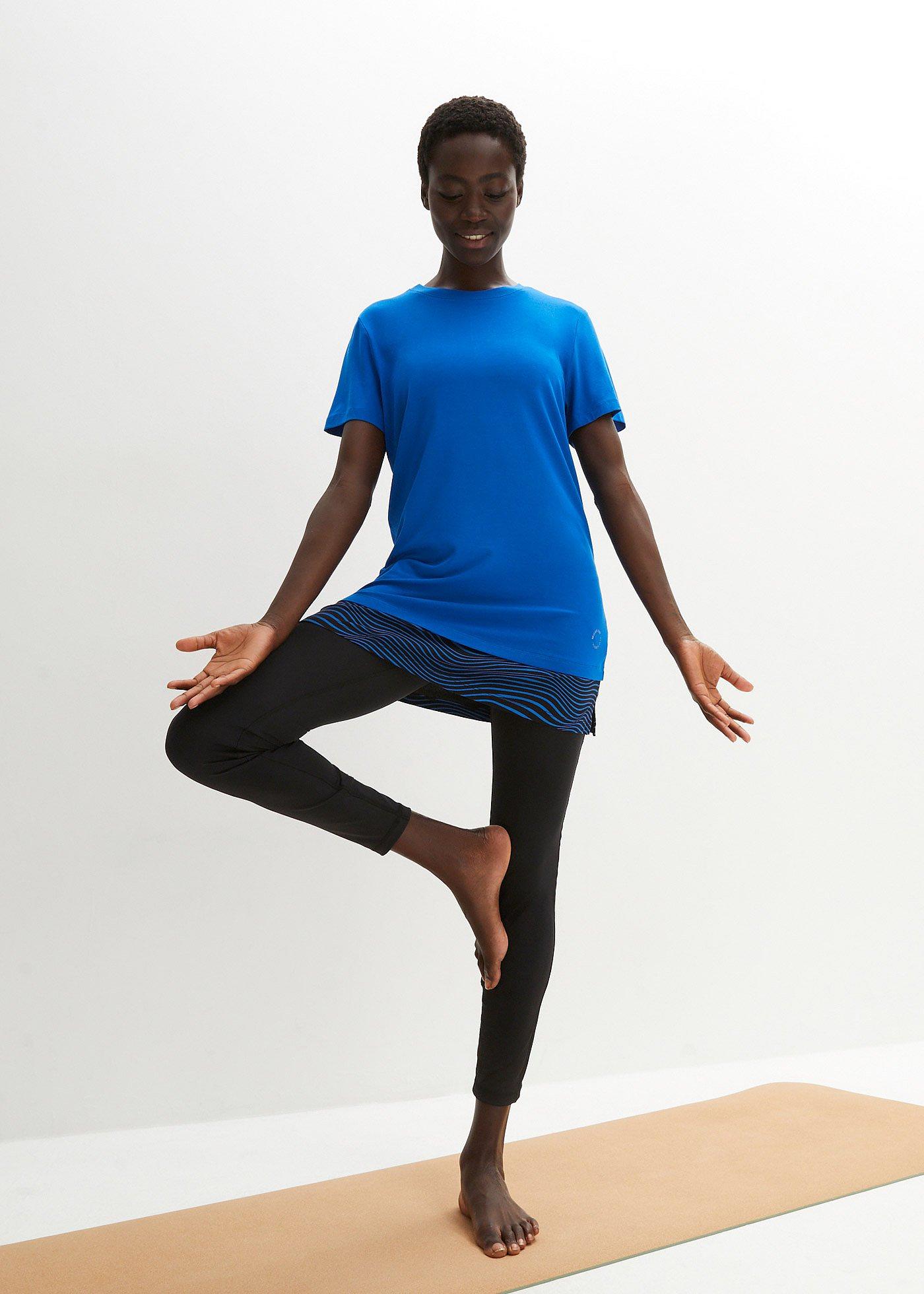 T-shirt sportowy, w optyce 2 w 1 - Bonprix