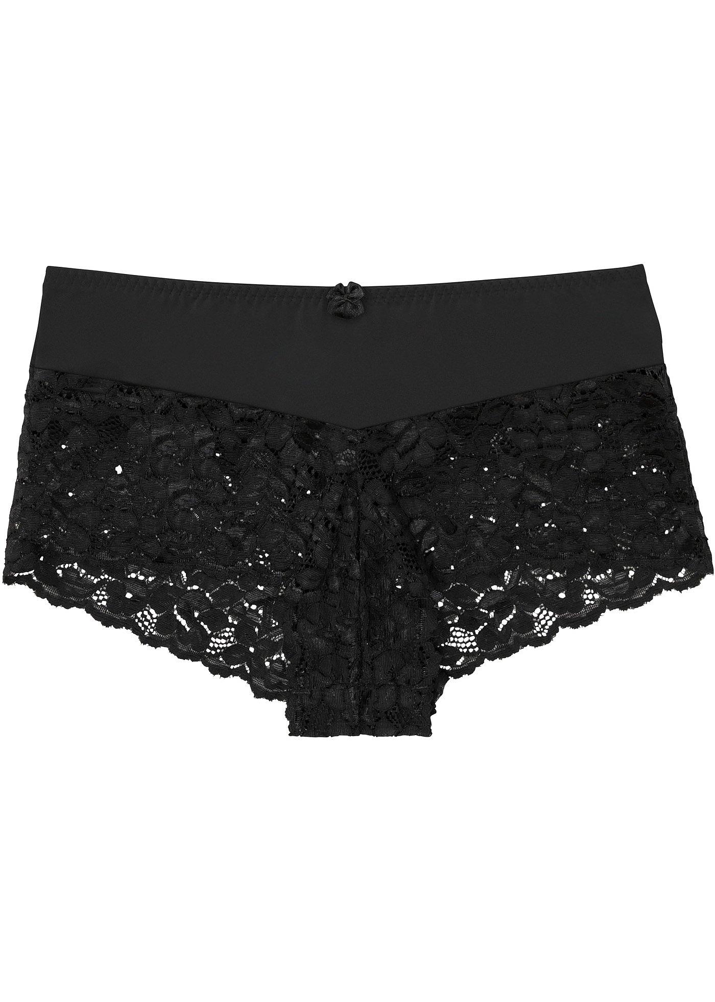 Figi panty z wysokim stanem i koronką - Bonprix
