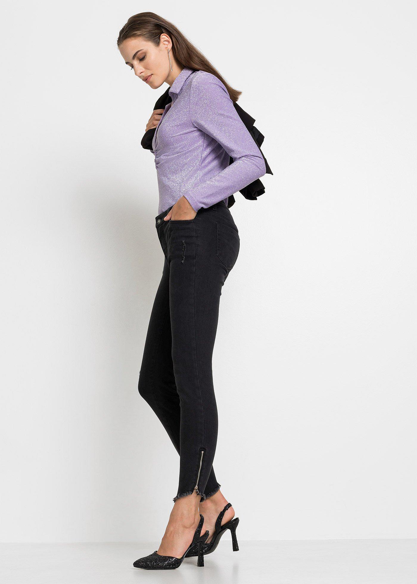 Dżinsy Skinny, mid waist ze stretchem - Bonprix