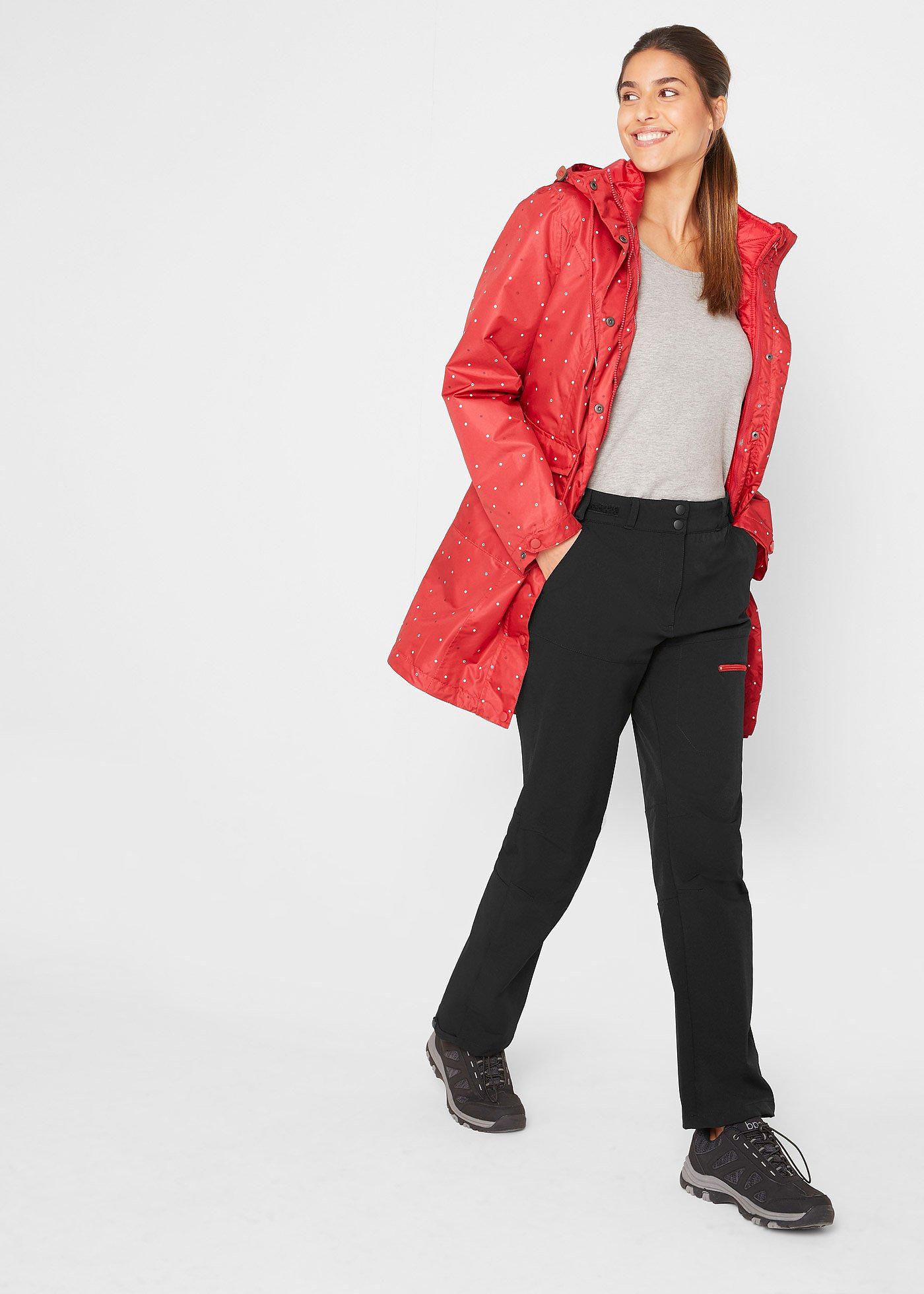 Spodnie softshell ze stretchem, z kieszeniami, z materiału odpychającego wodę - Bonprix