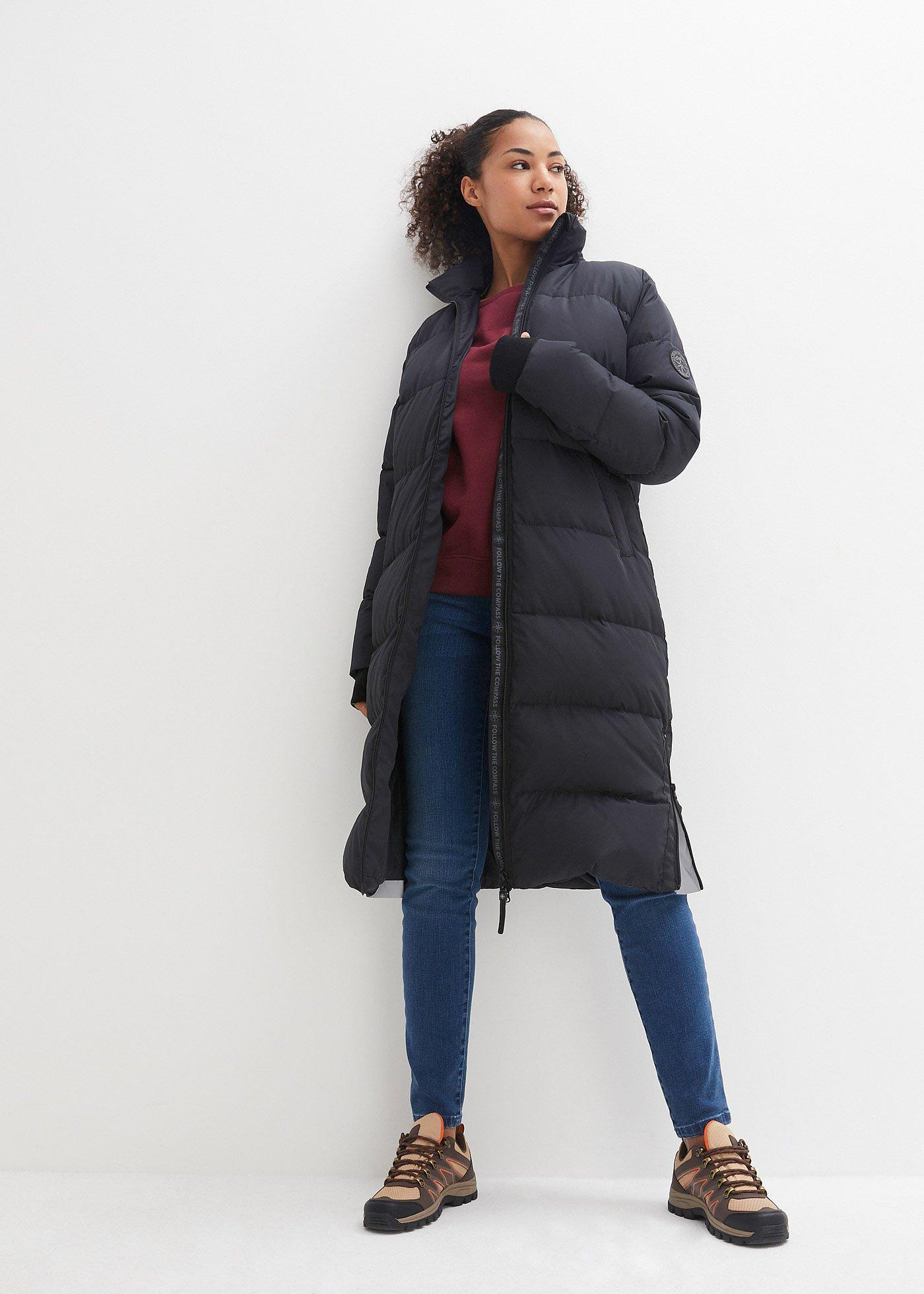 Płaszcz outdoorowy z puchem z recyklingu i termoizolacyjną technologią - Bonprix