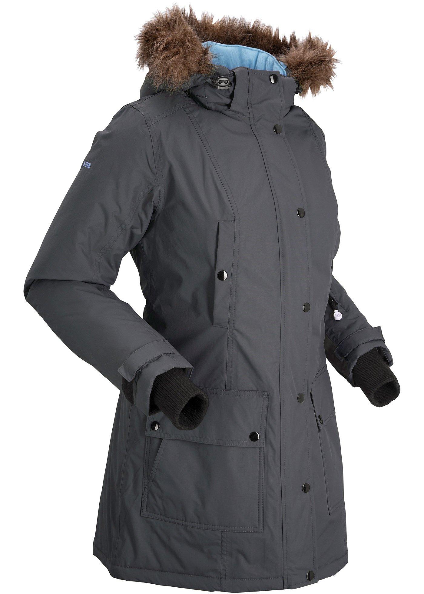 Funktions-Outdoor-Longjacke mit Kapuze, wasserdicht