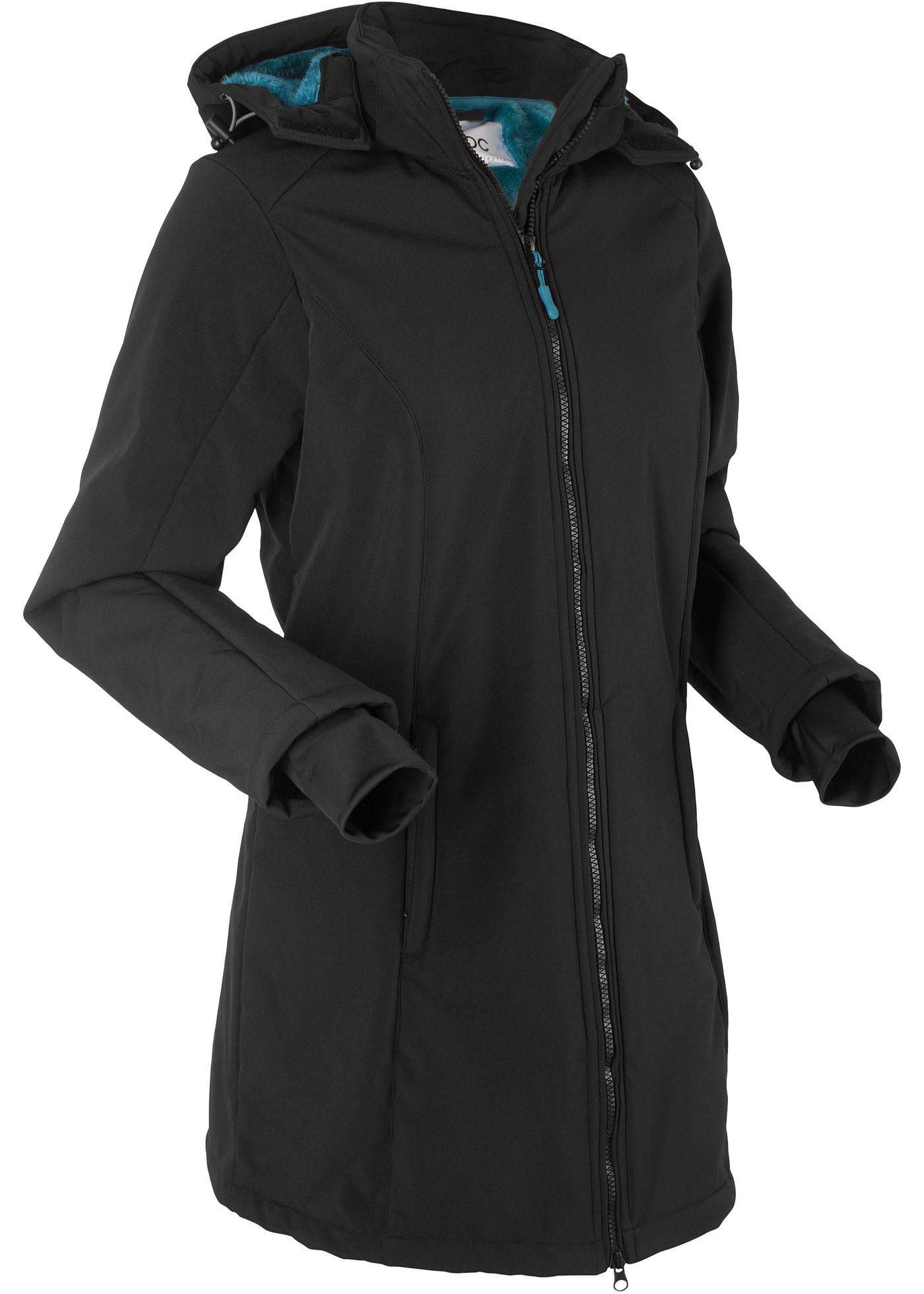 Funktions-Softshell-Longjacke mit Teddyfleece