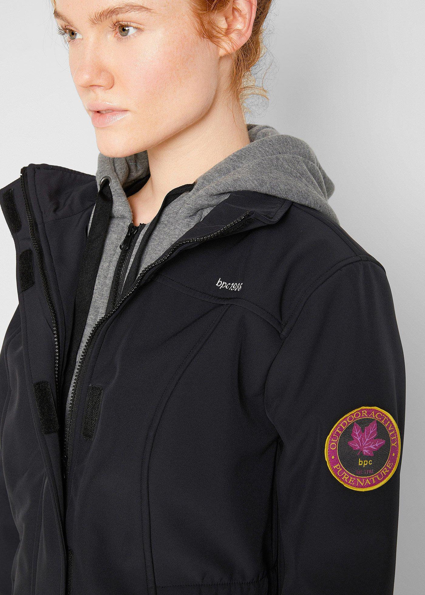Długa kurtka softshell w optyce 2 w 1, z hydrofobowego materiału - Bonprix