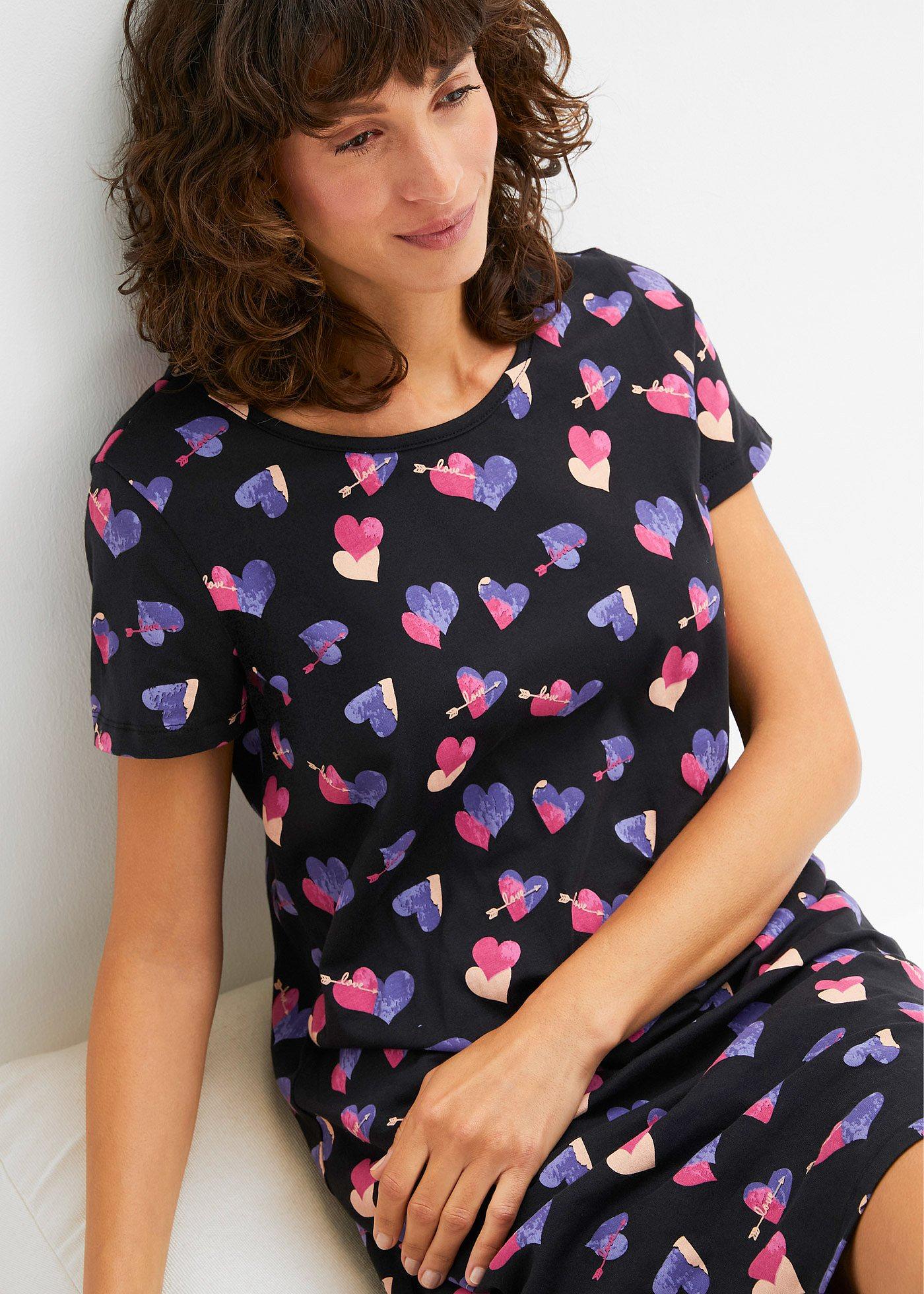 Krótka koszula nocna z czystej bawełny organicznej - Bonprix