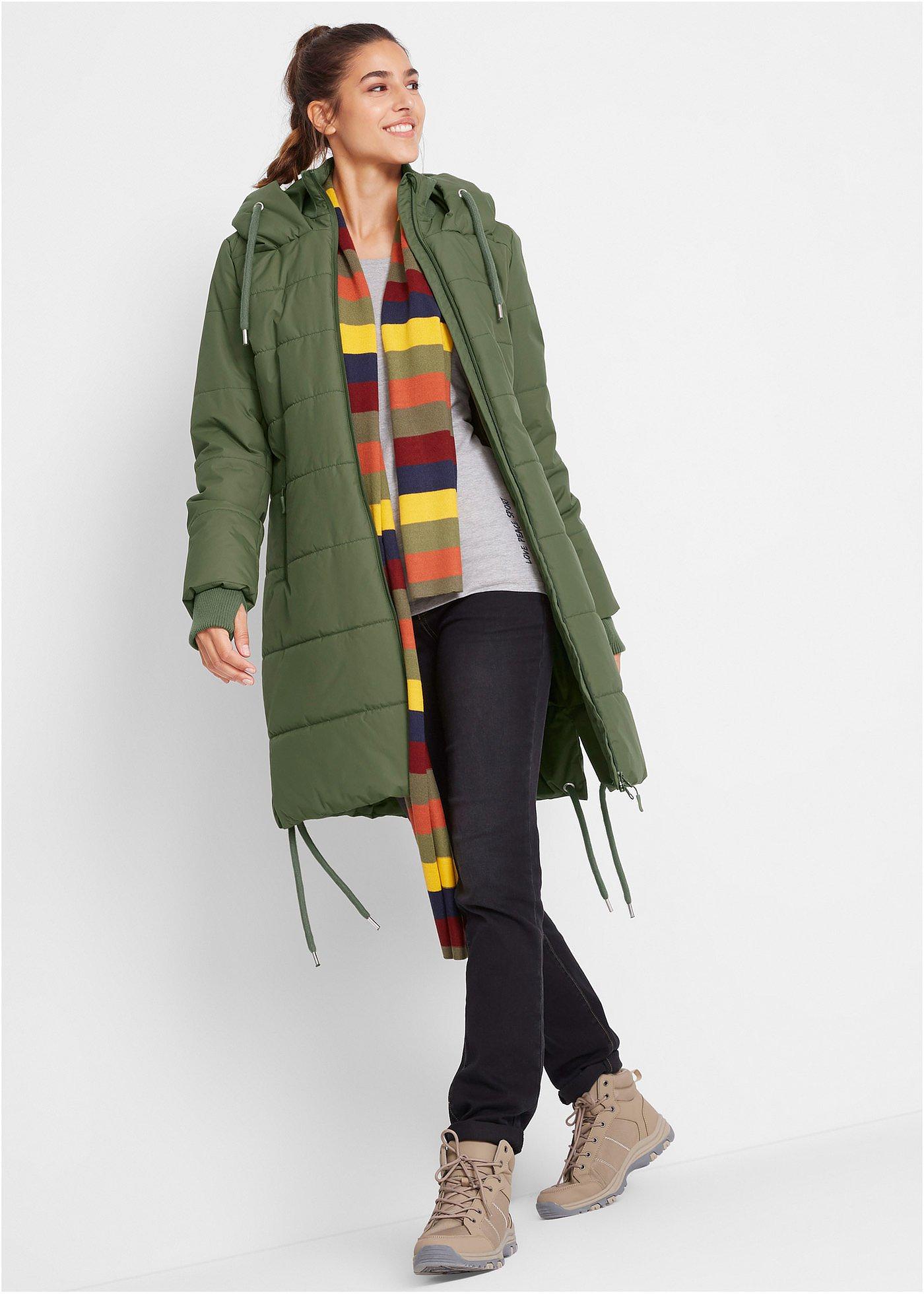 Płaszcz pikowany, z materiału hydrofobowego - Bonprix