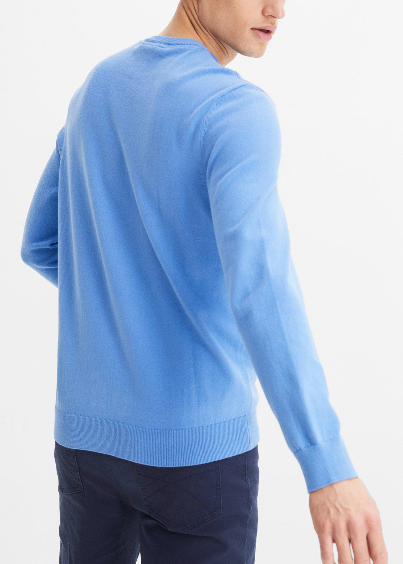 Cienki sweter z miękkiej mieszanki bawełny - Bonprix