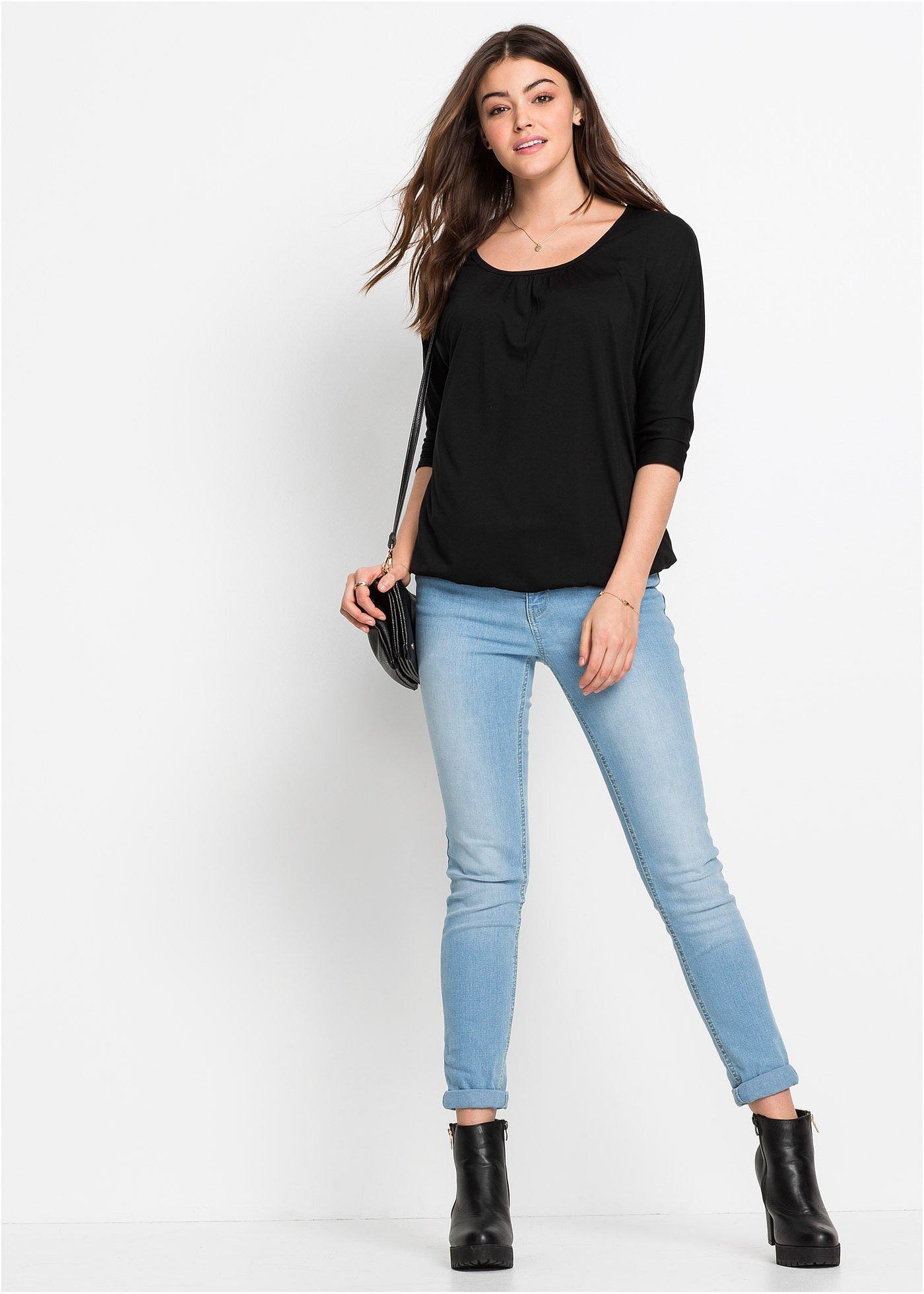Bluzka oversize z mieszanki wiskozy - Bonprix