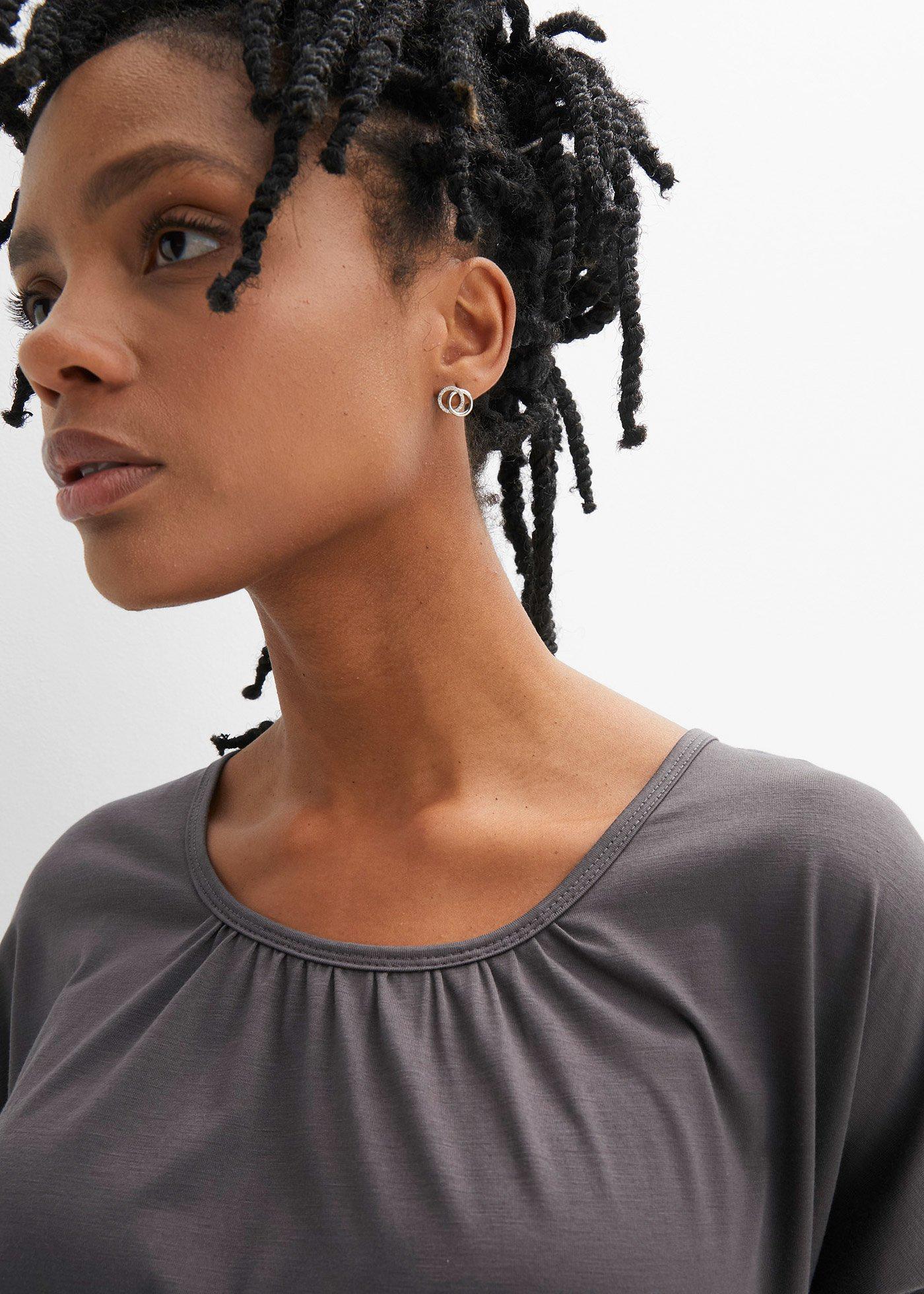 Bluzka oversize z mieszanki wiskozy - Bonprix