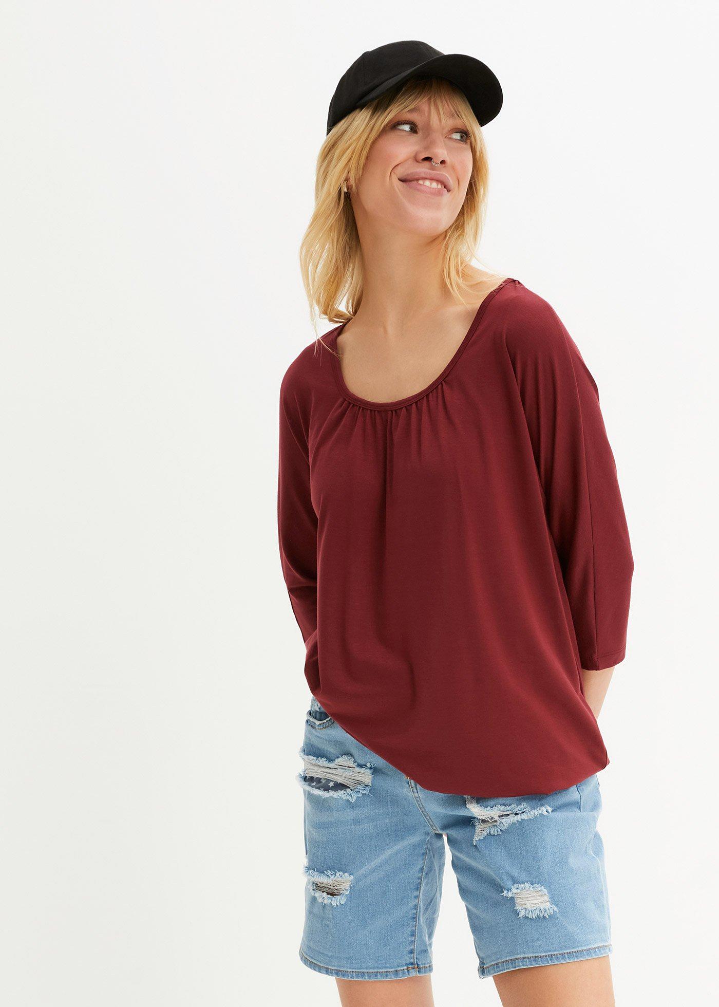 Bluzka oversize z mieszanki wiskozy - Bonprix