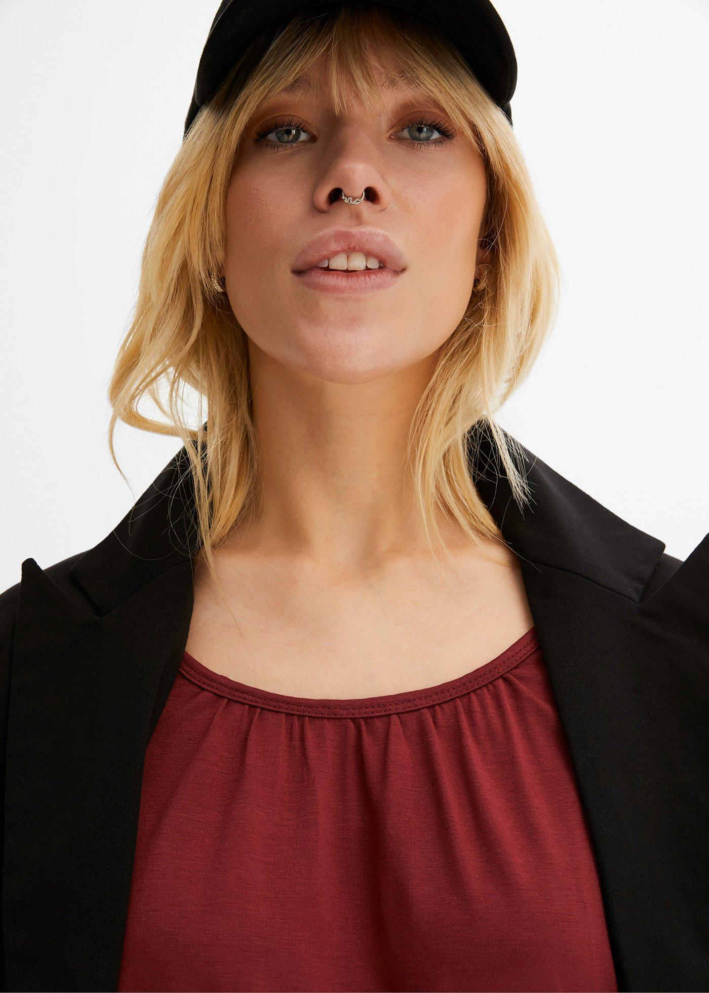 Bluzka oversize z mieszanki wiskozy - Bonprix