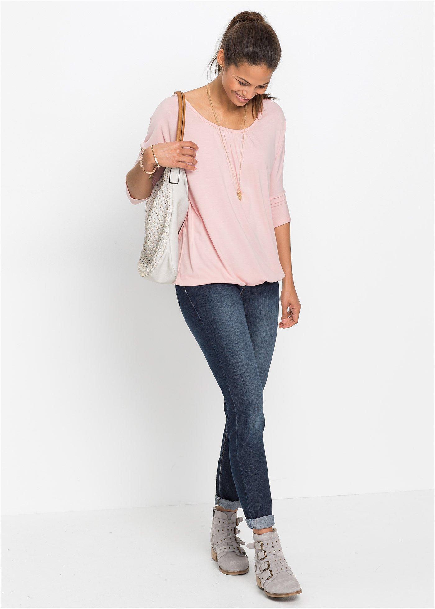 Bluzka oversize z mieszanki wiskozy - Bonprix