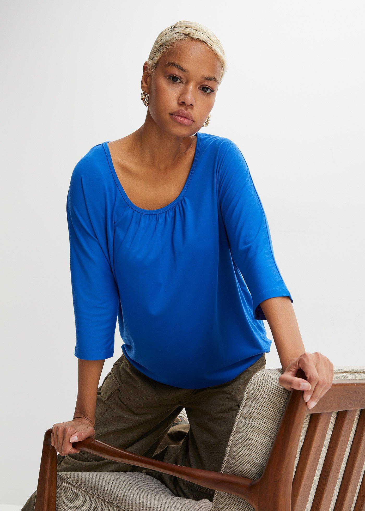 Bluzka oversize z mieszanki wiskozy - Bonprix