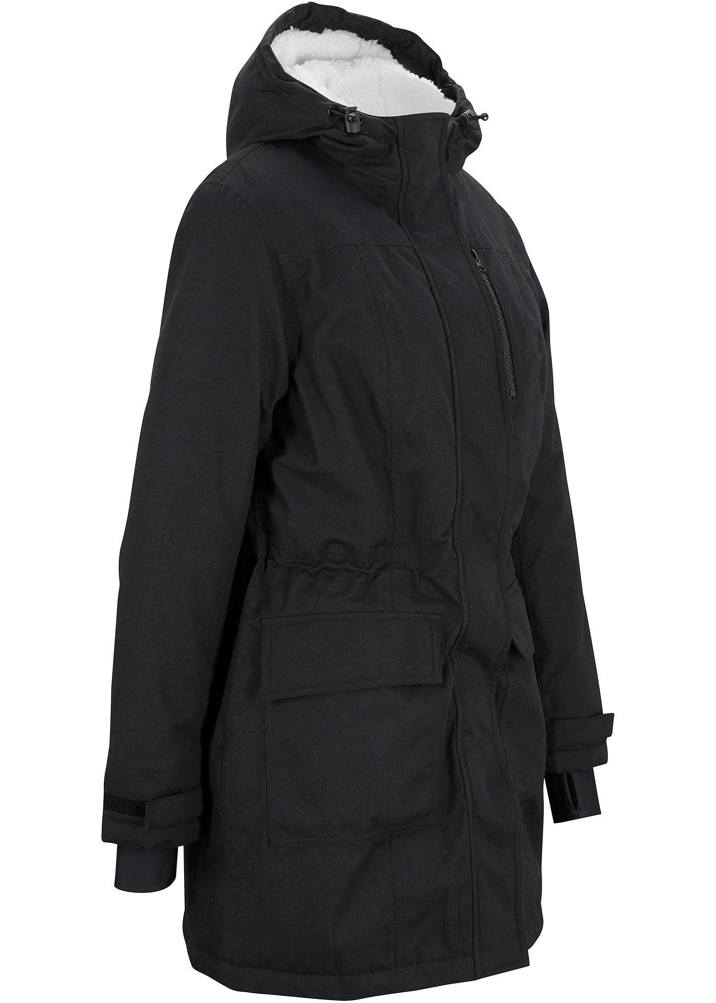 Parka imperméable avec polaire peluche dans la capuche