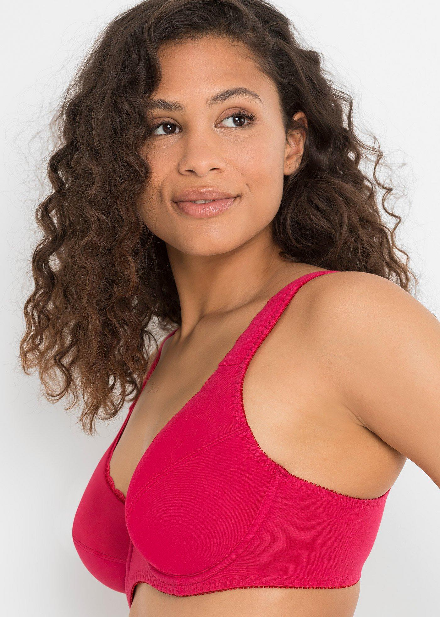 Biustonosz na fiszbinach z miękką bawełną organiczną (3 szt.) - Bonprix