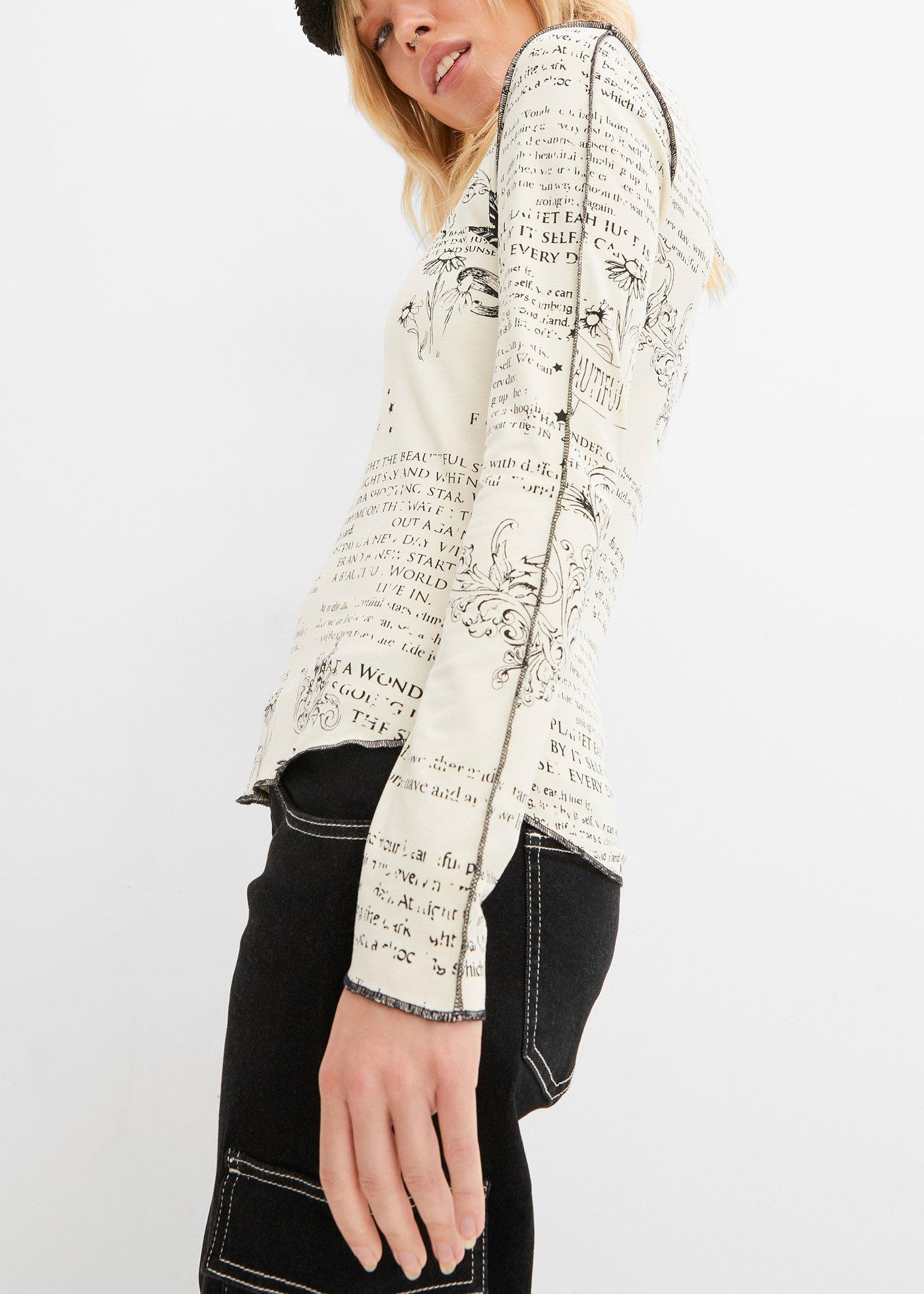 Bluzka z długim rękawem, z miękkiej wiskozy - Bonprix