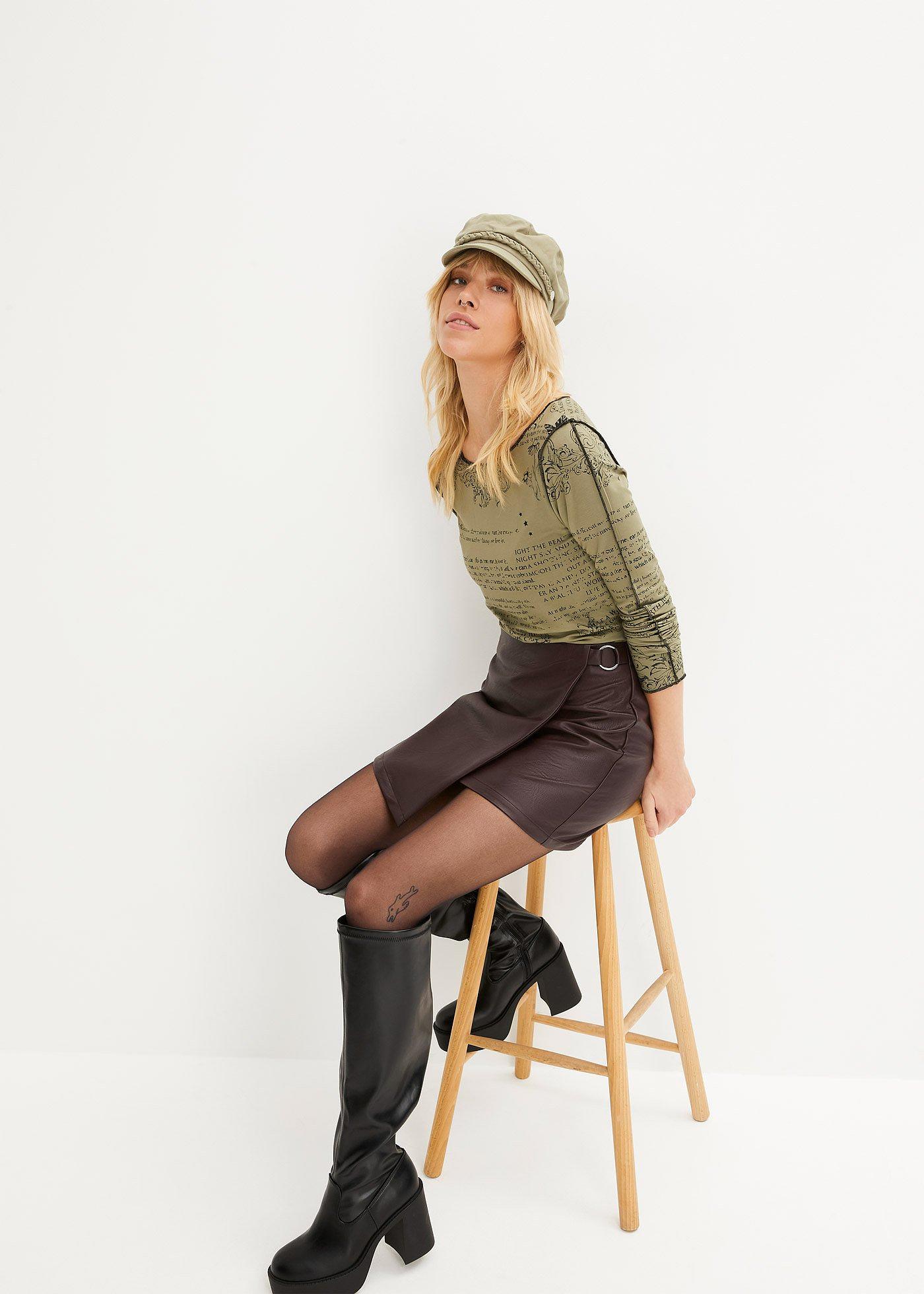 Bluzka z długim rękawem, z miękkiej wiskozy - Bonprix