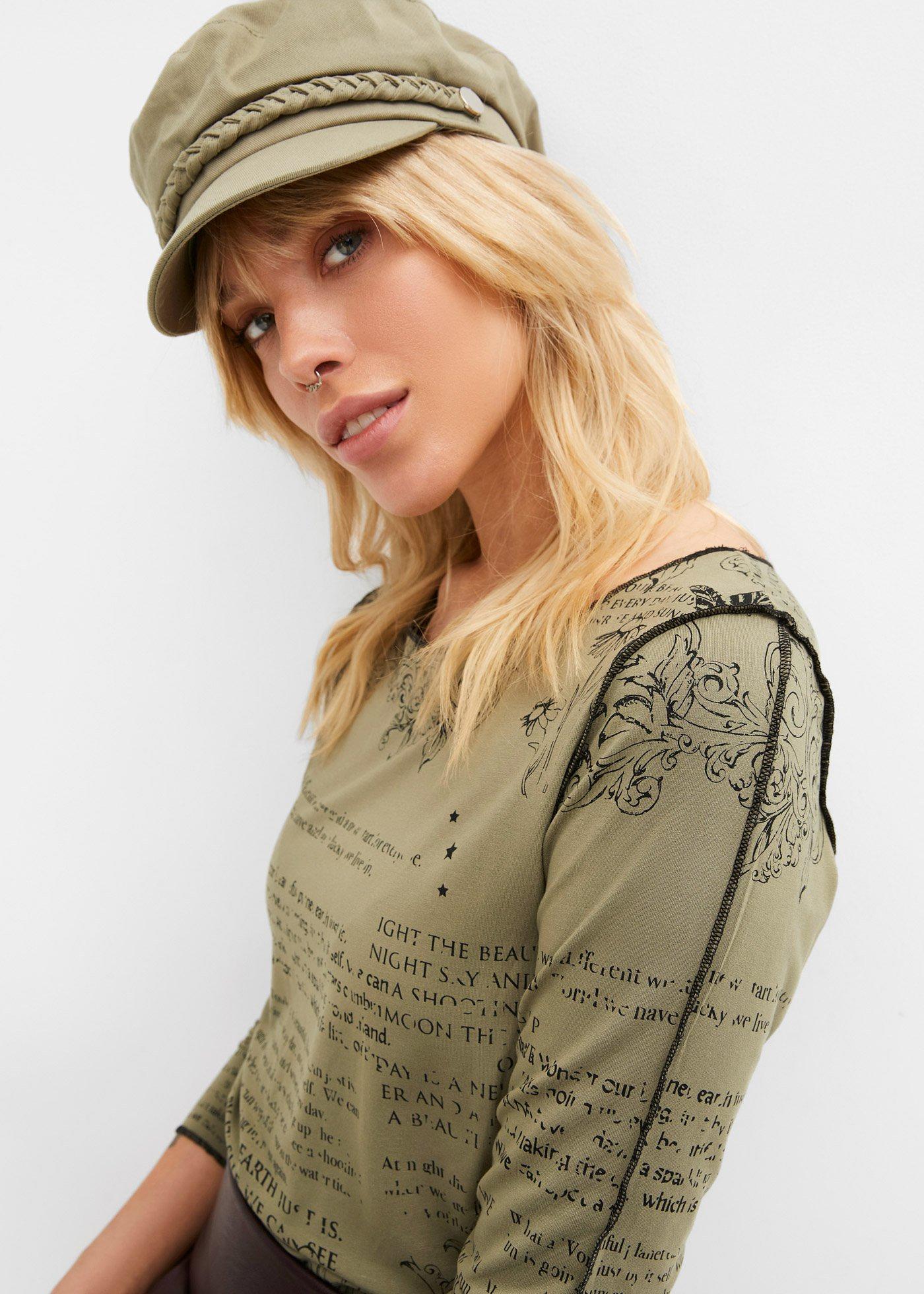 Bluzka z długim rękawem, z miękkiej wiskozy - Bonprix