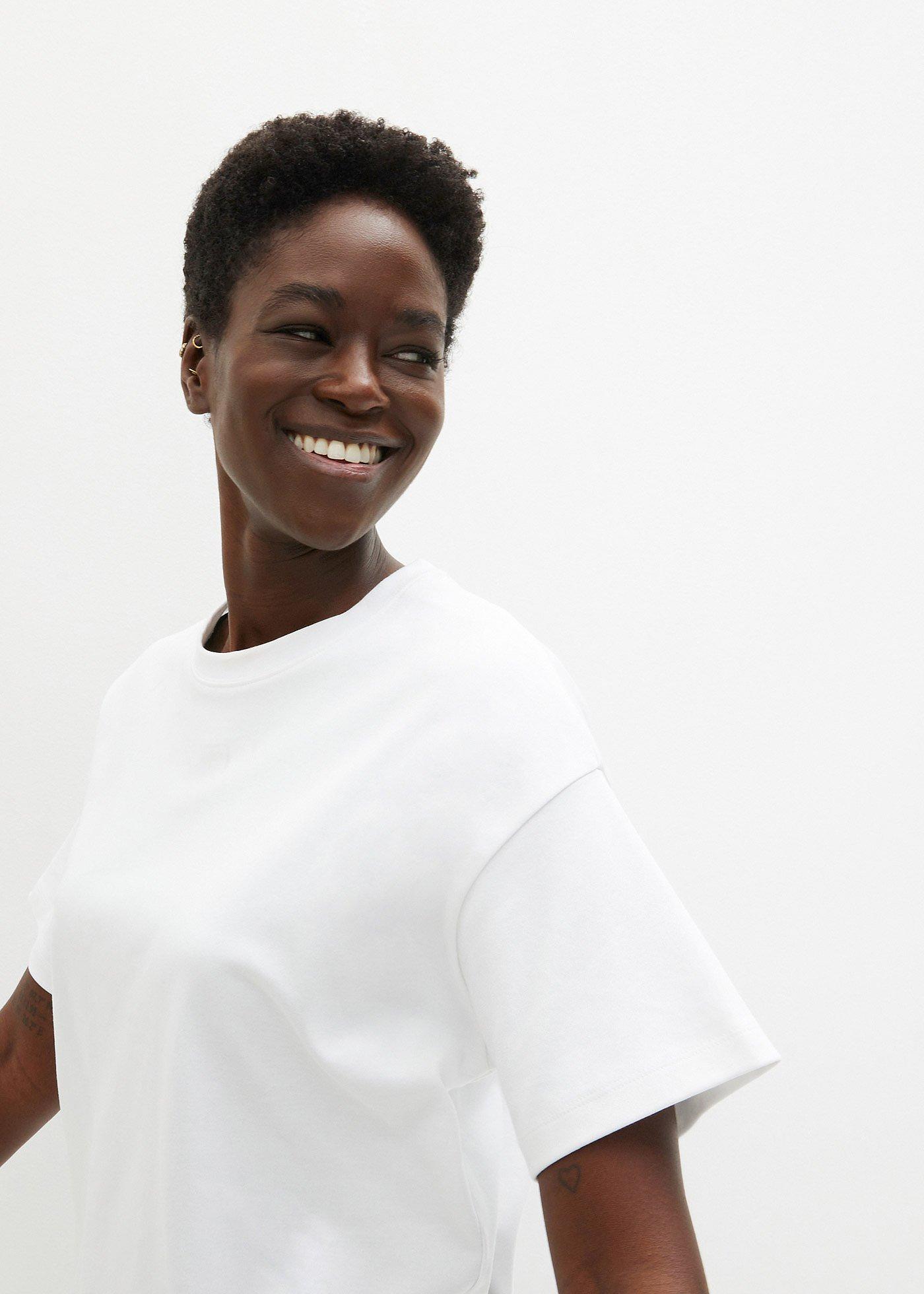 T-shirt oversize z czystej, grubej bawełny organicznej - Bonprix