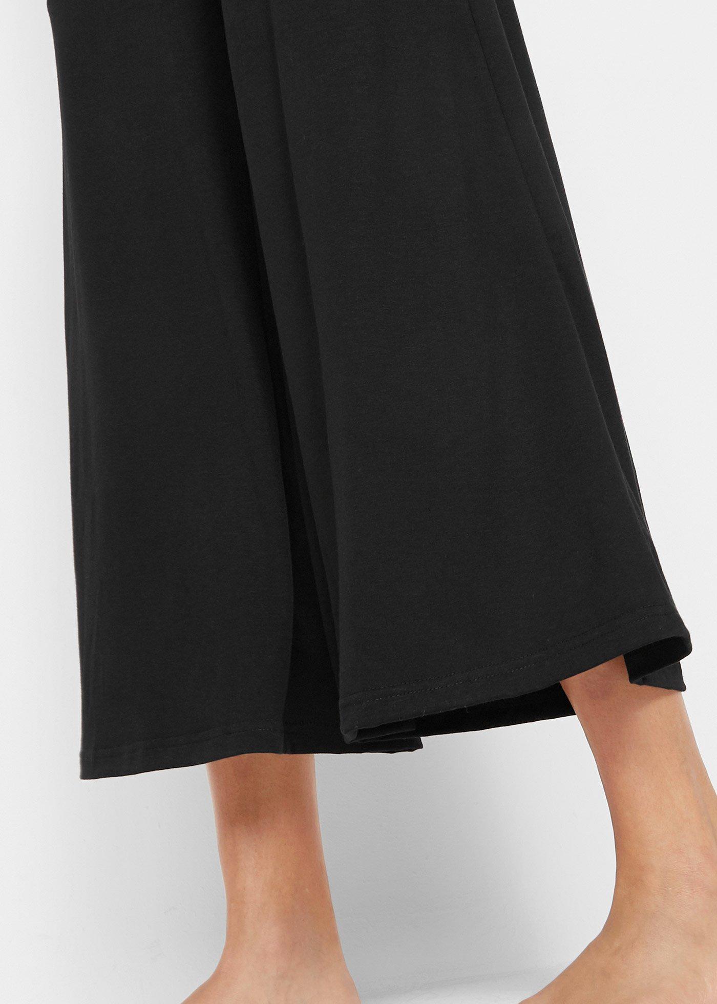 Wygodne spodnie culotte z szeroką nogawką - Bonprix