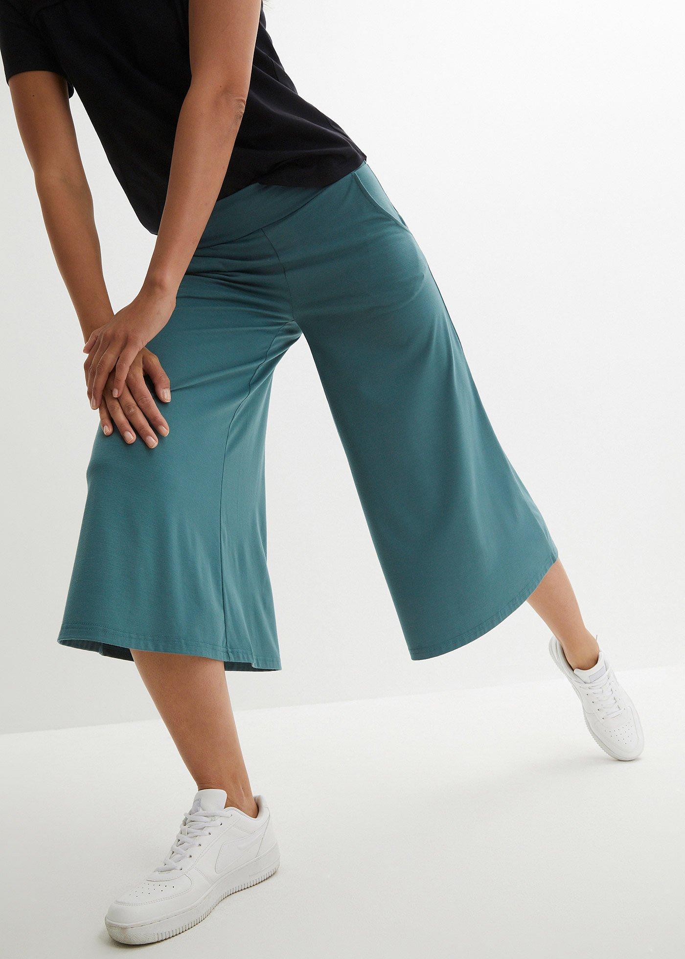 Wygodne spodnie culotte z szeroką nogawką - Bonprix