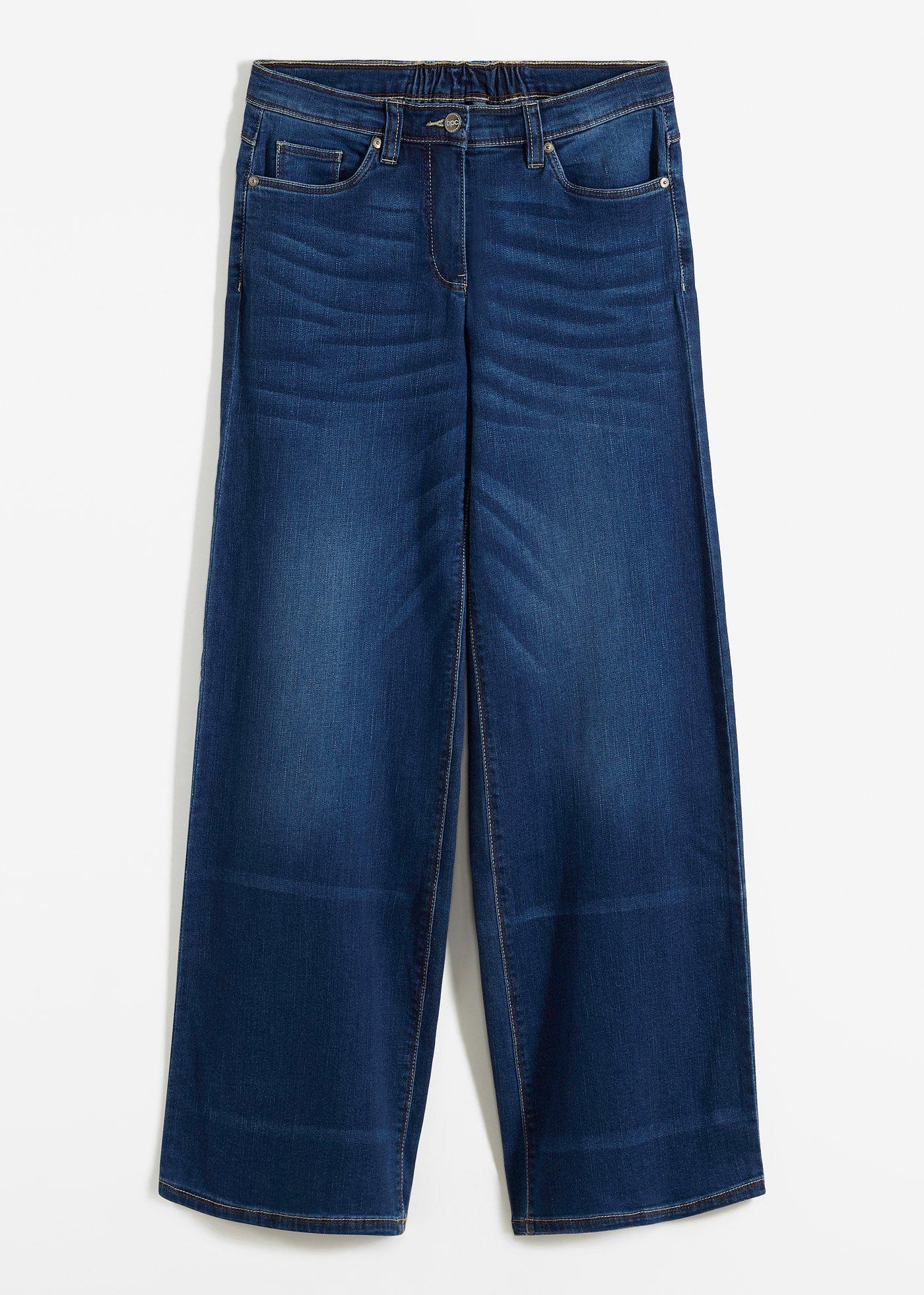 Wide Leg Jeans Mid Waist, Culotte