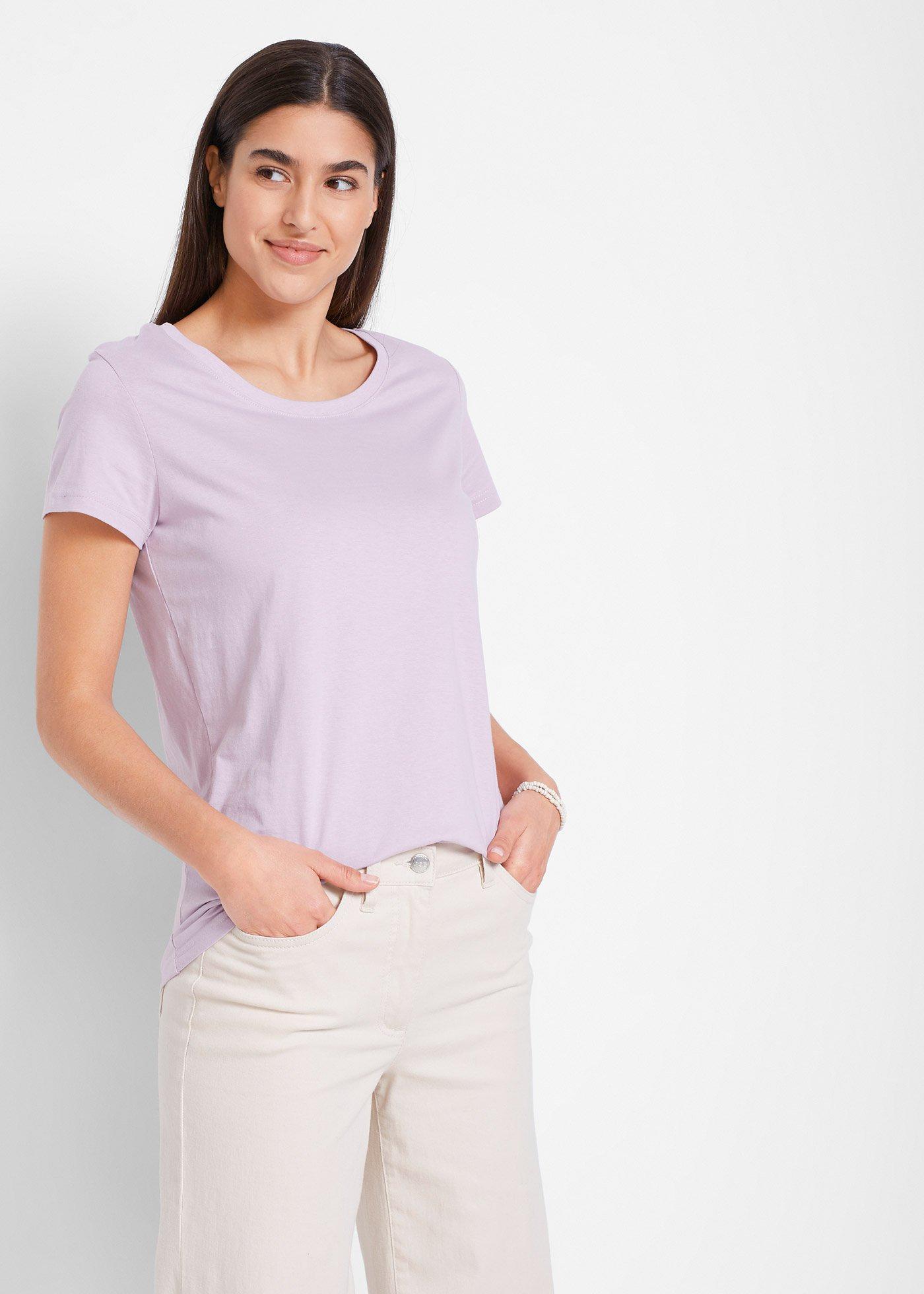 Shirt z okrągłym dekoltem (5 szt.), krótki rękaw - Bonprix