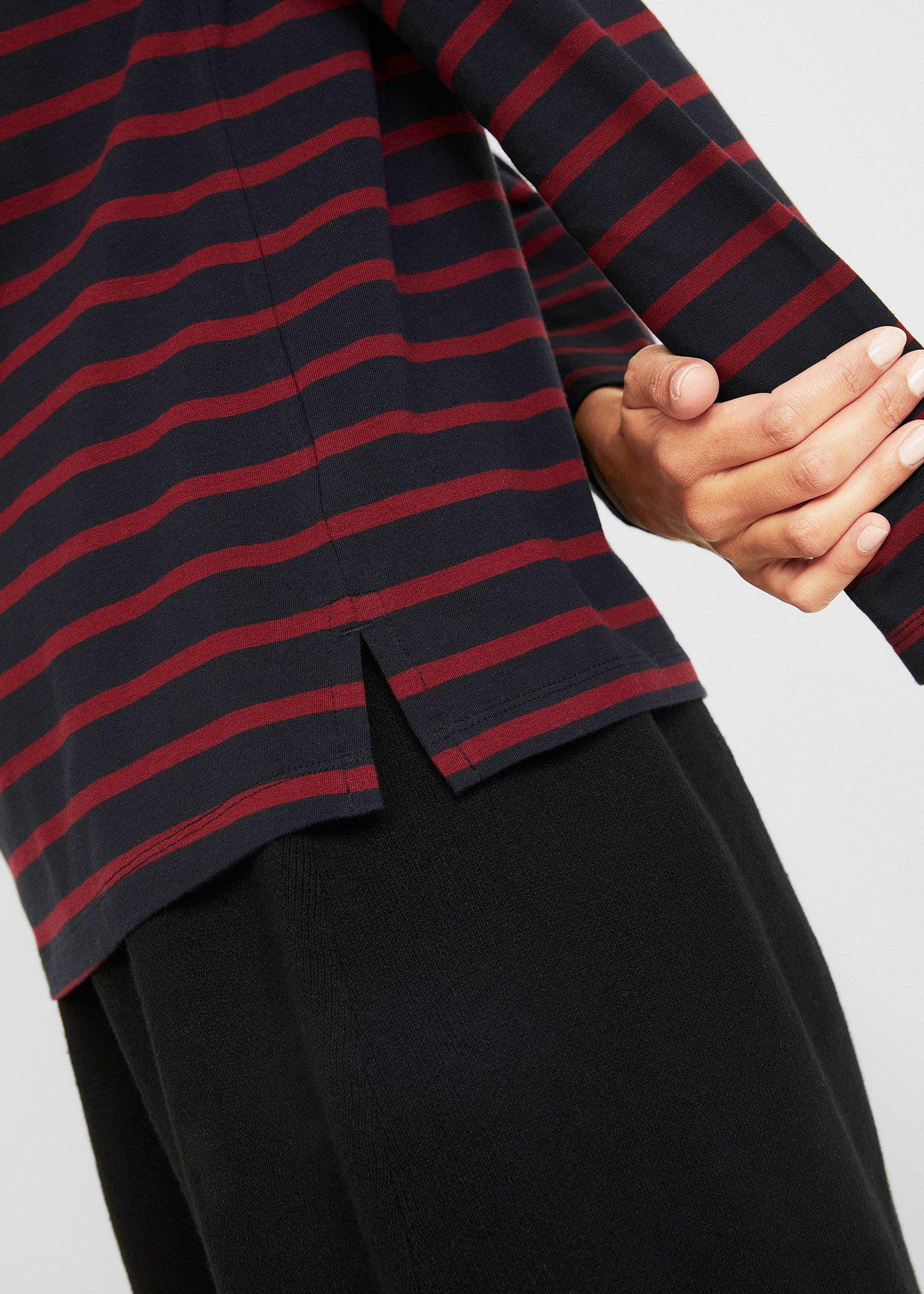 Shirt z długim rękawem i dekoltem w łódkę (2 szt.) - Bonprix