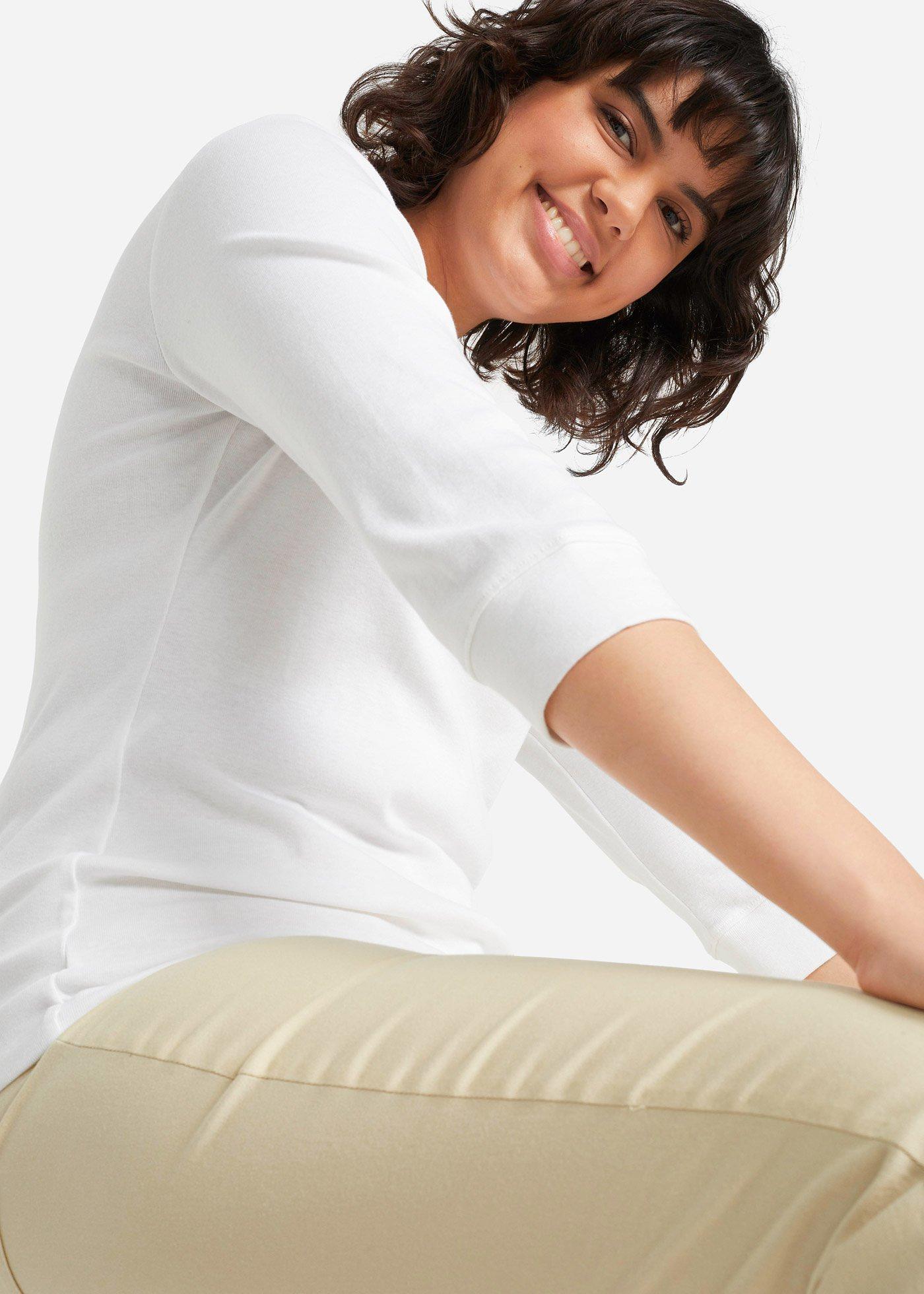 Bluzka z długim rękawem z czystej bawełny organicznej - Bonprix