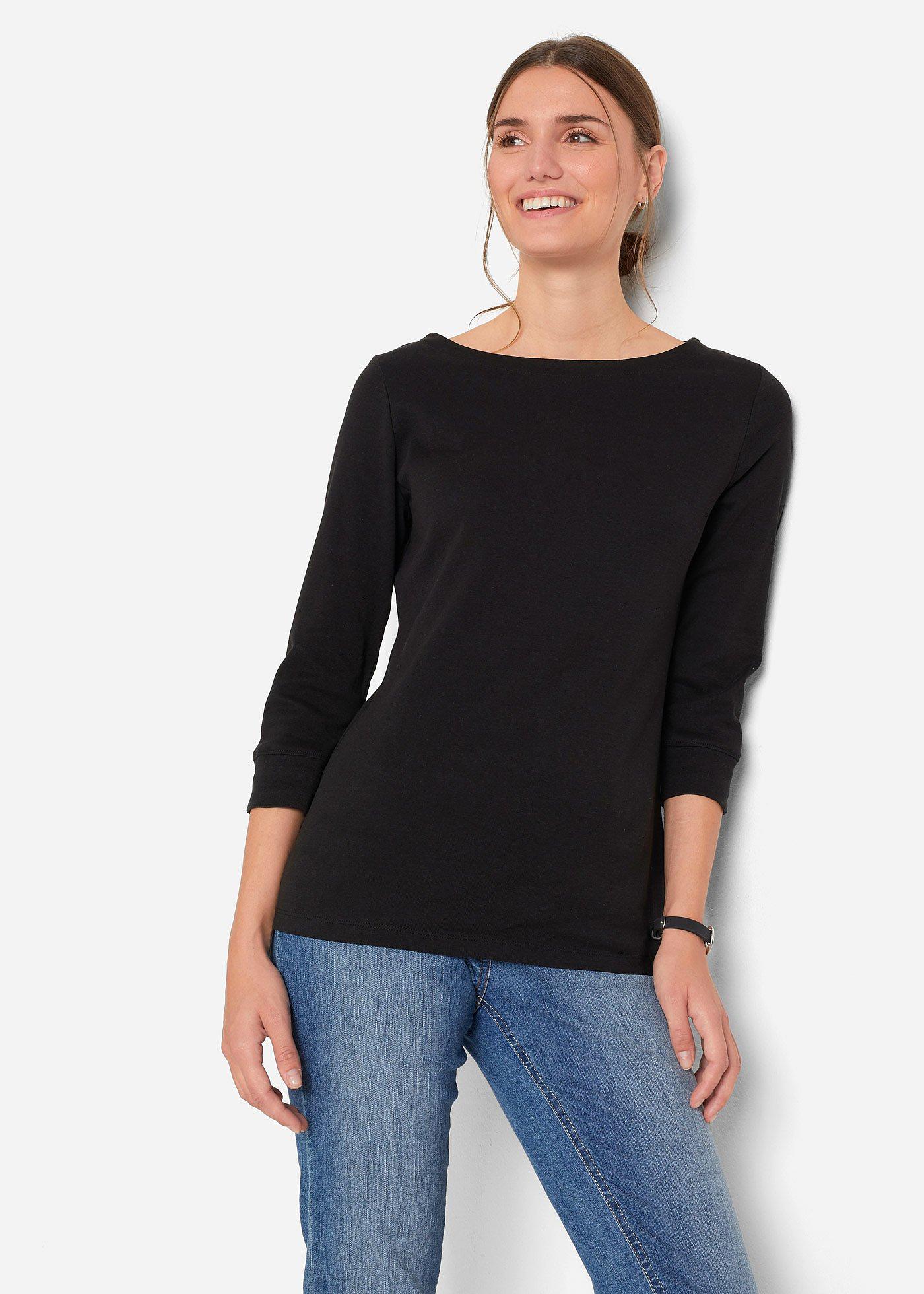 Shirt z długim rękawem, z czystej bawełny organicznej - Bonprix