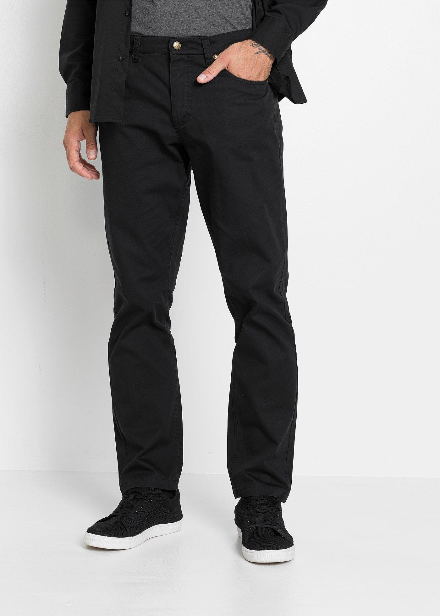 Spodnie regular fit z bawełnianego diagonalu, straight - Bonprix