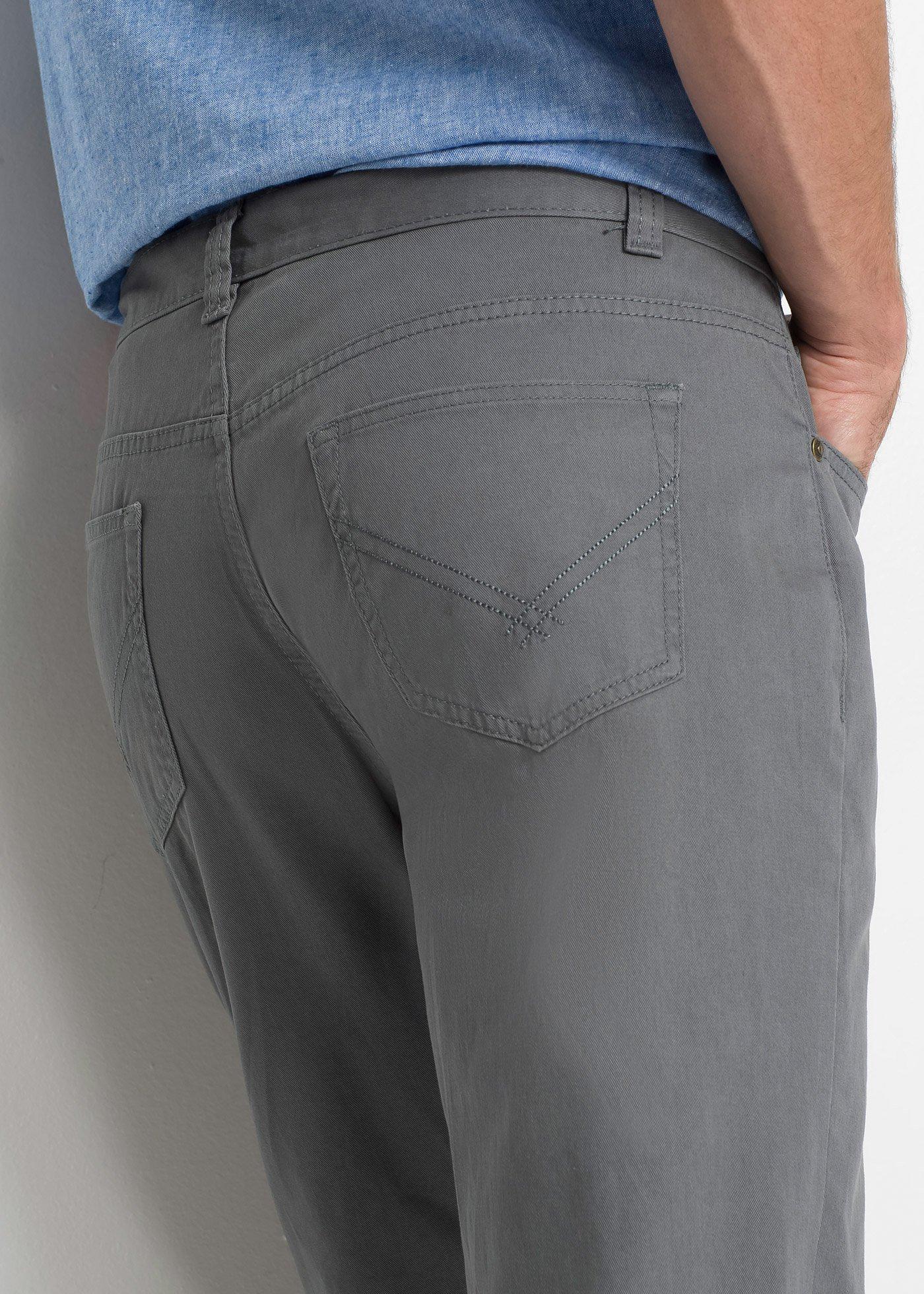 Spodnie regular fit z bawełnianego diagonalu, straight - Bonprix