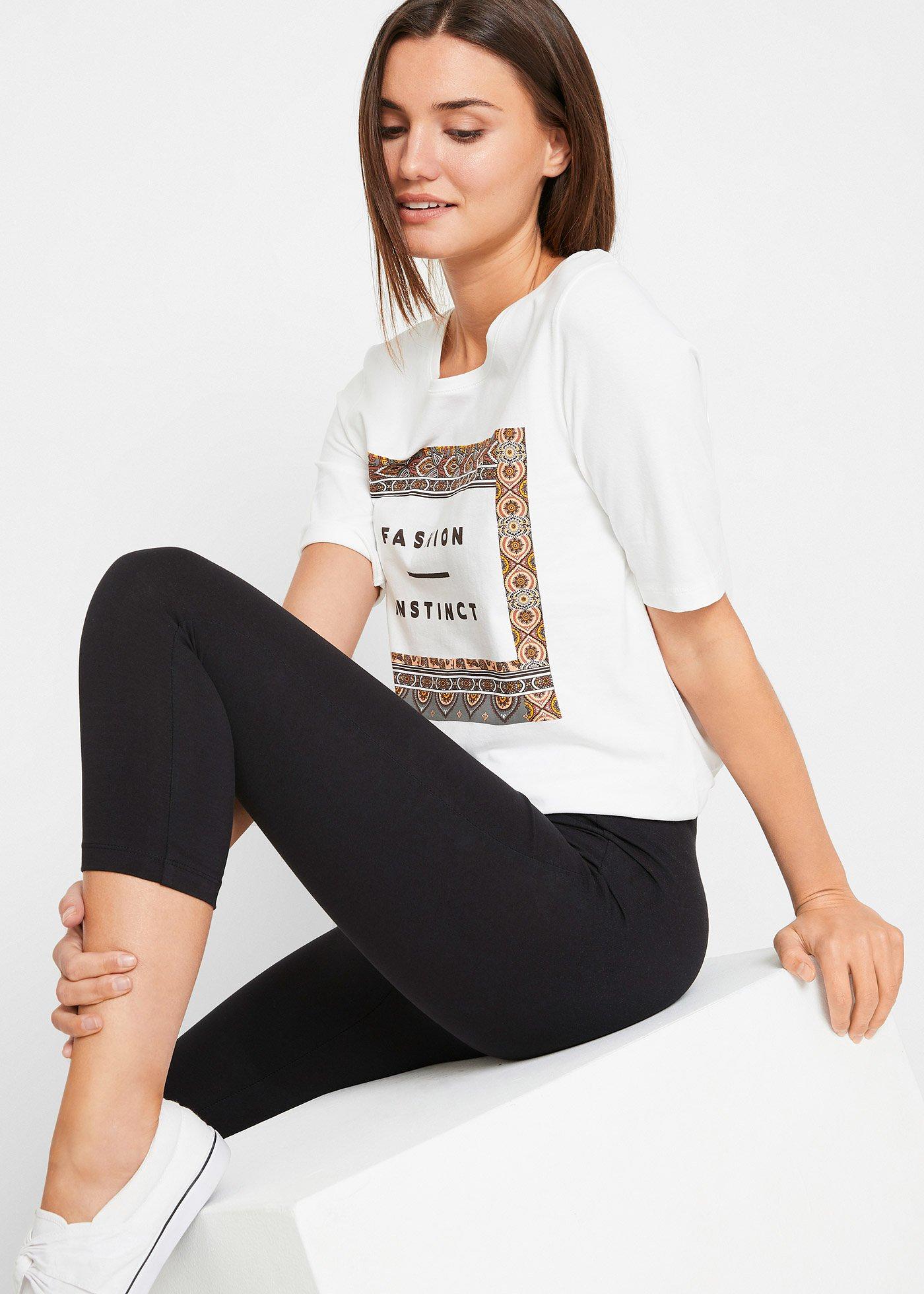 Legginsy rybaczki z wygodną talią - Bonprix