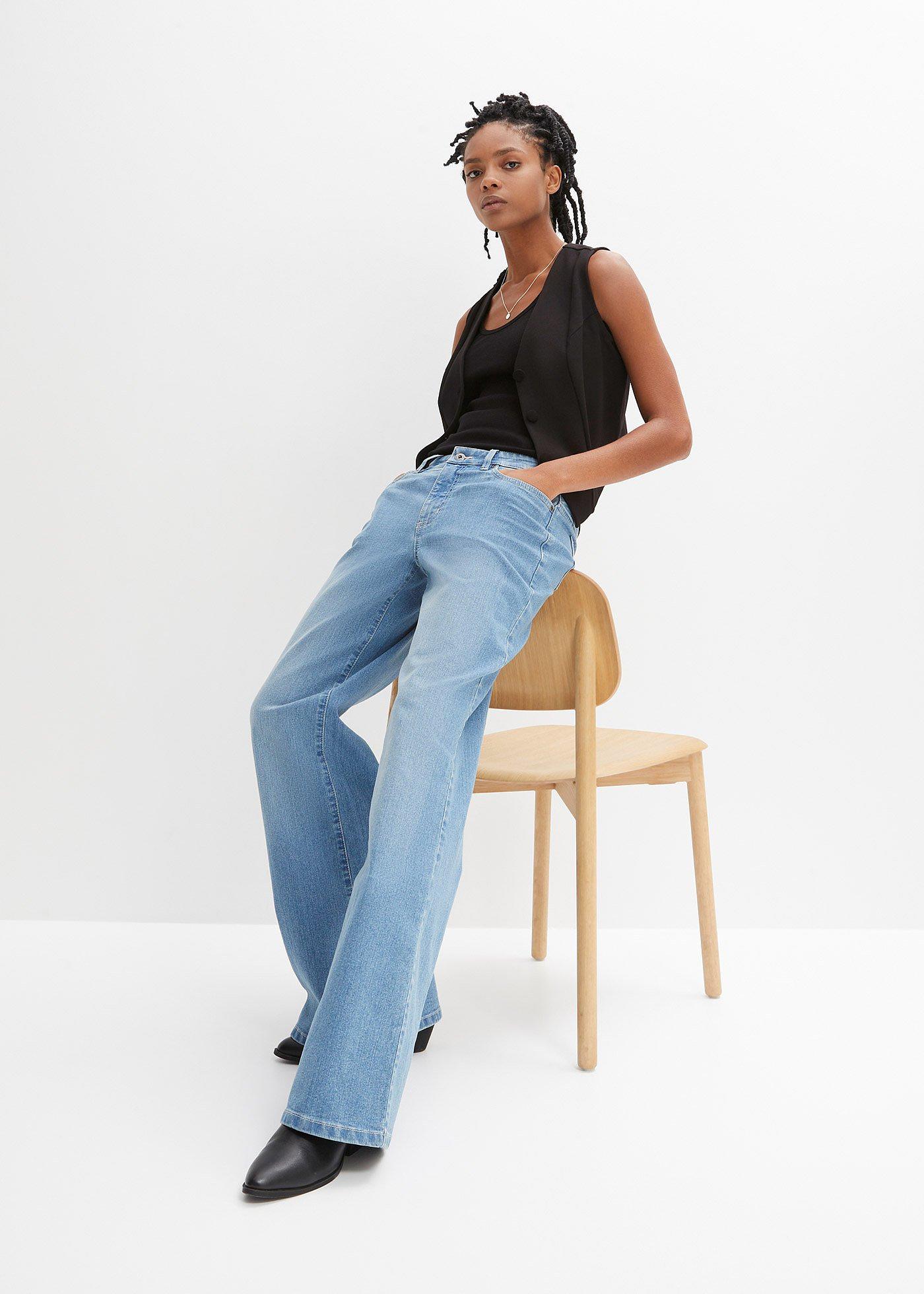 Top w prążek z czystej bawełny organicznej  (2 szt. w opak.) - Bonprix