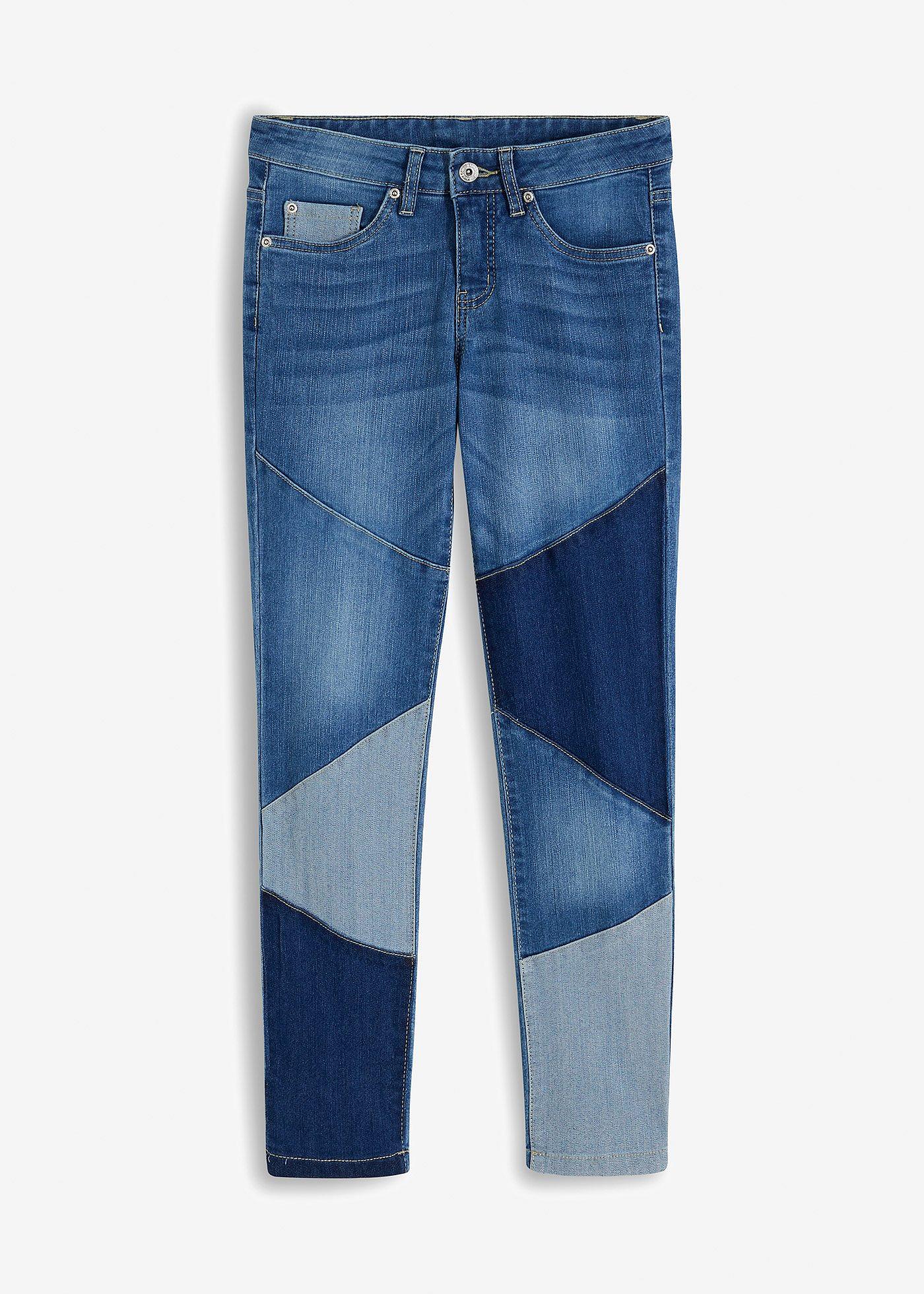 Skinny Jeans mit dreieckigen Einsätzen