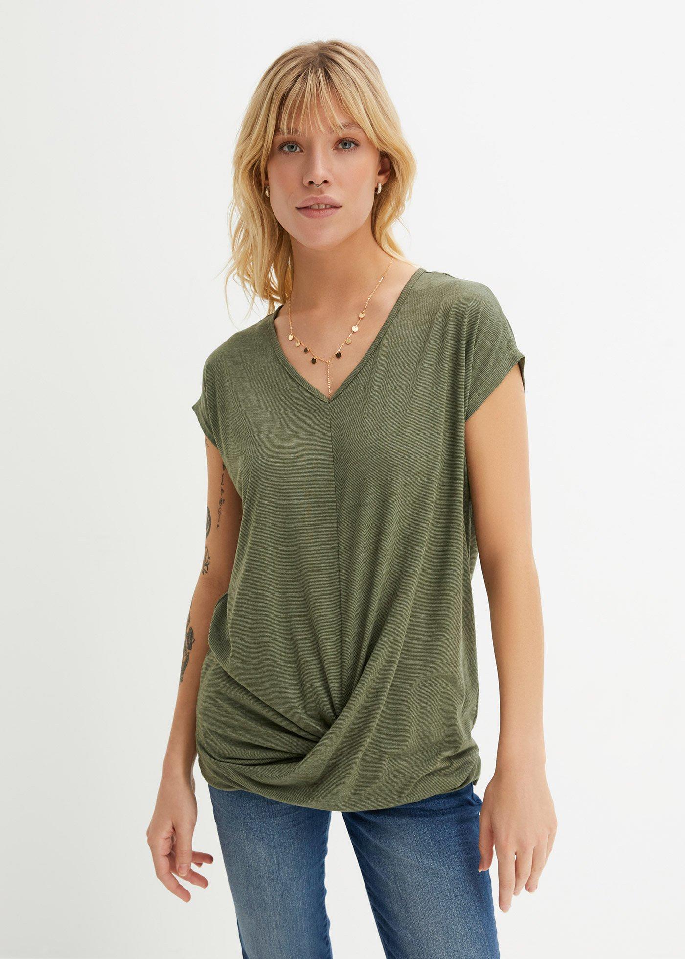 T-shirt z mieszanki wiskozy - Bonprix
