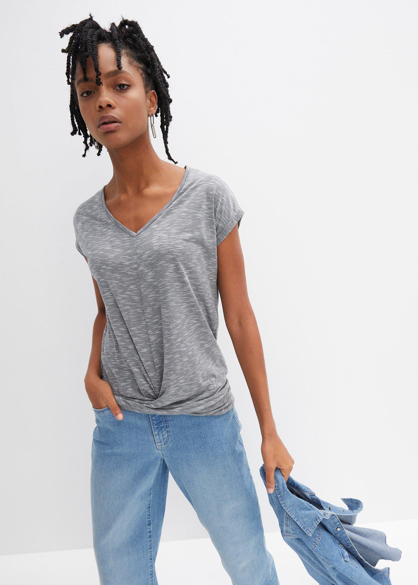 T-shirt z mieszanki wiskozy - Bonprix