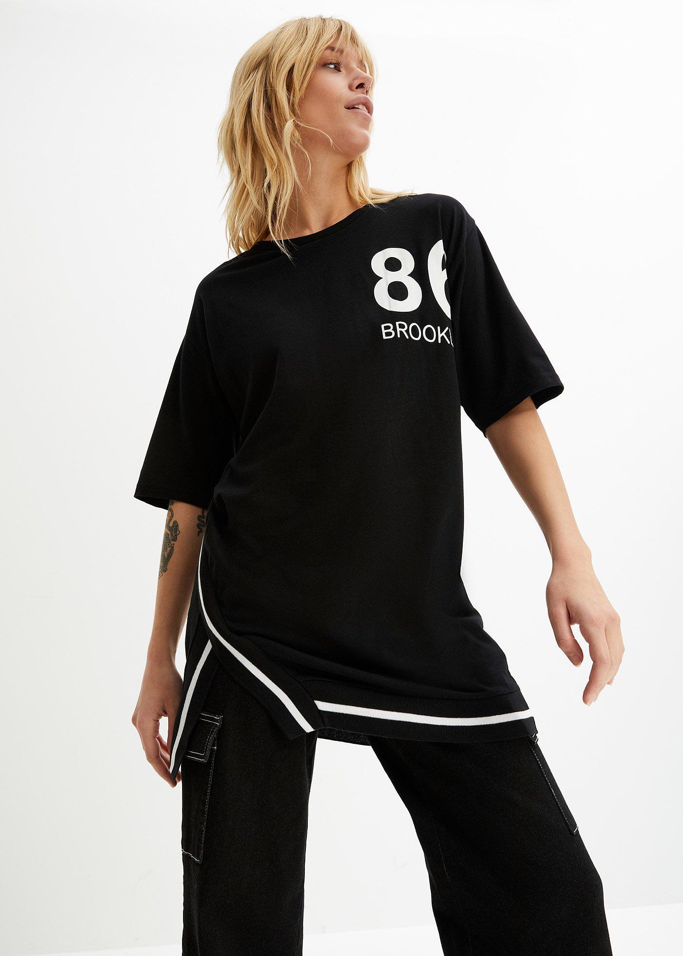 Shirt oversize z miękkiego materiału z domieszką wiskozy - Bonprix