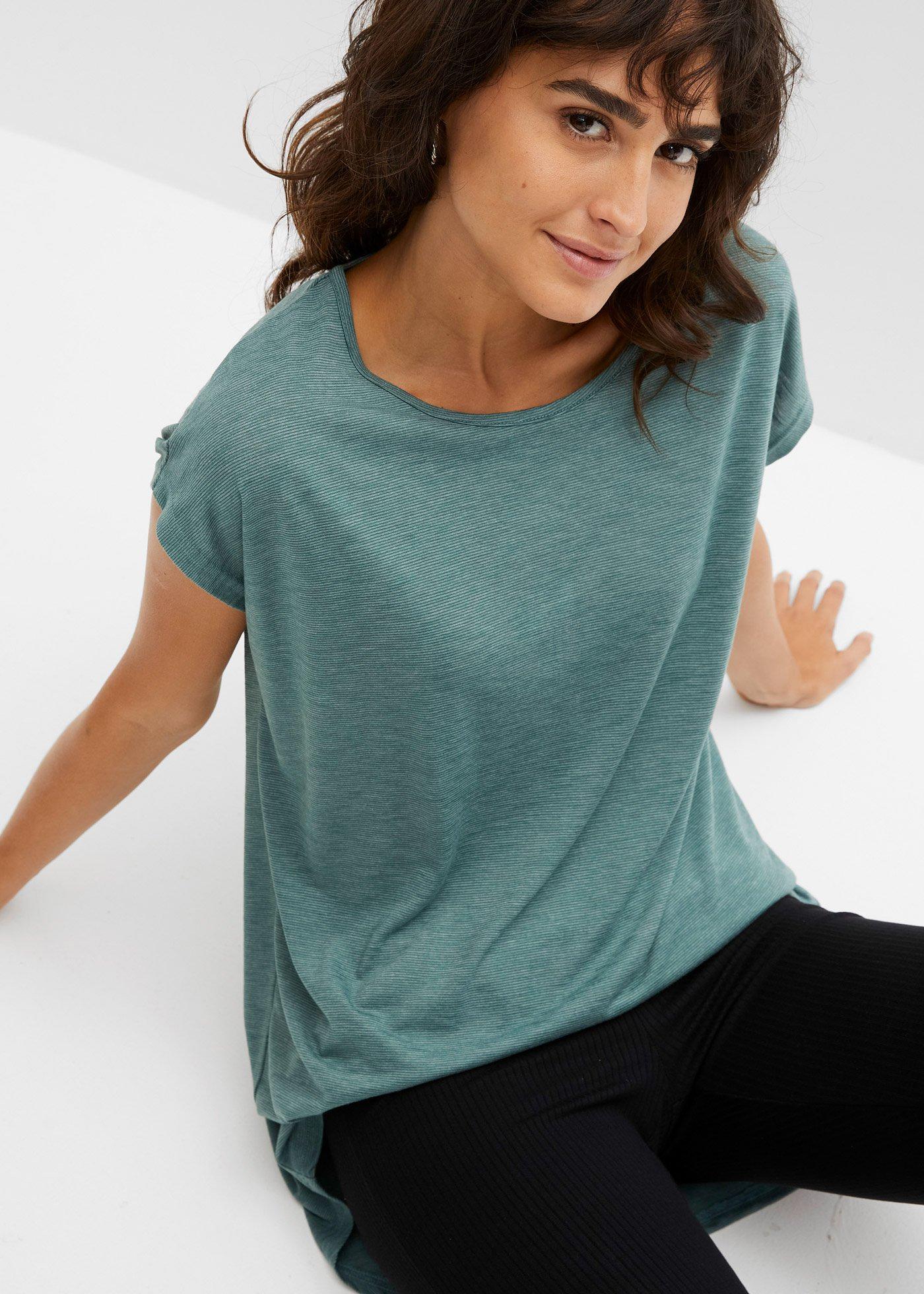 Długi shirt z mieszanki wiskozy - Bonprix
