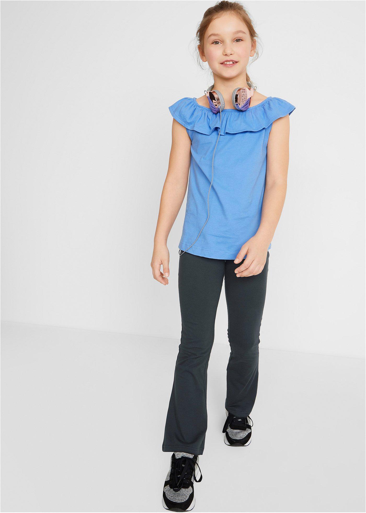 Spodnie jazzowe z elastycznej mieszanki bawełny organicznej - Bonprix