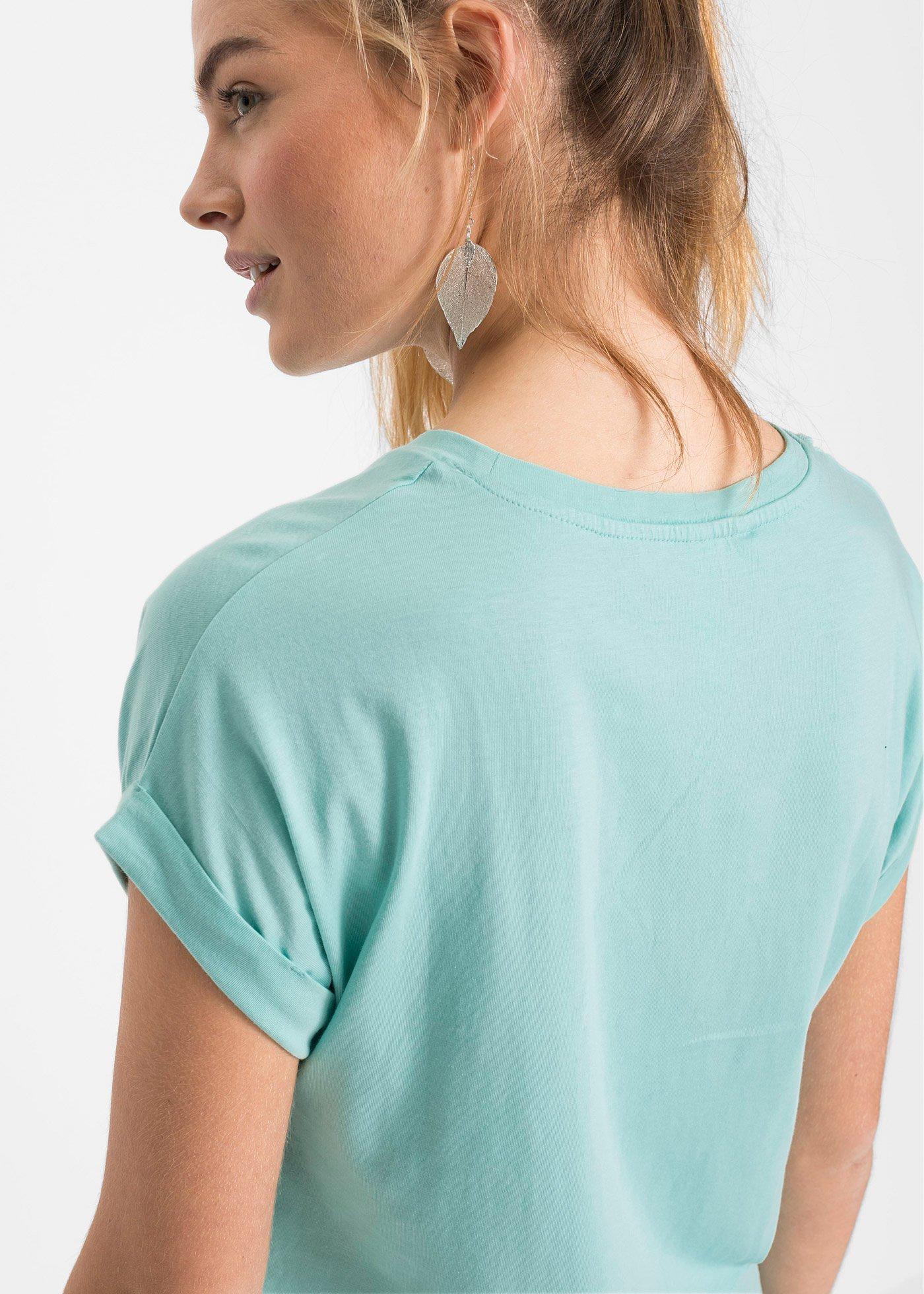 T-shirt z miękkiego materiału z domieszką wiskozy - Bonprix