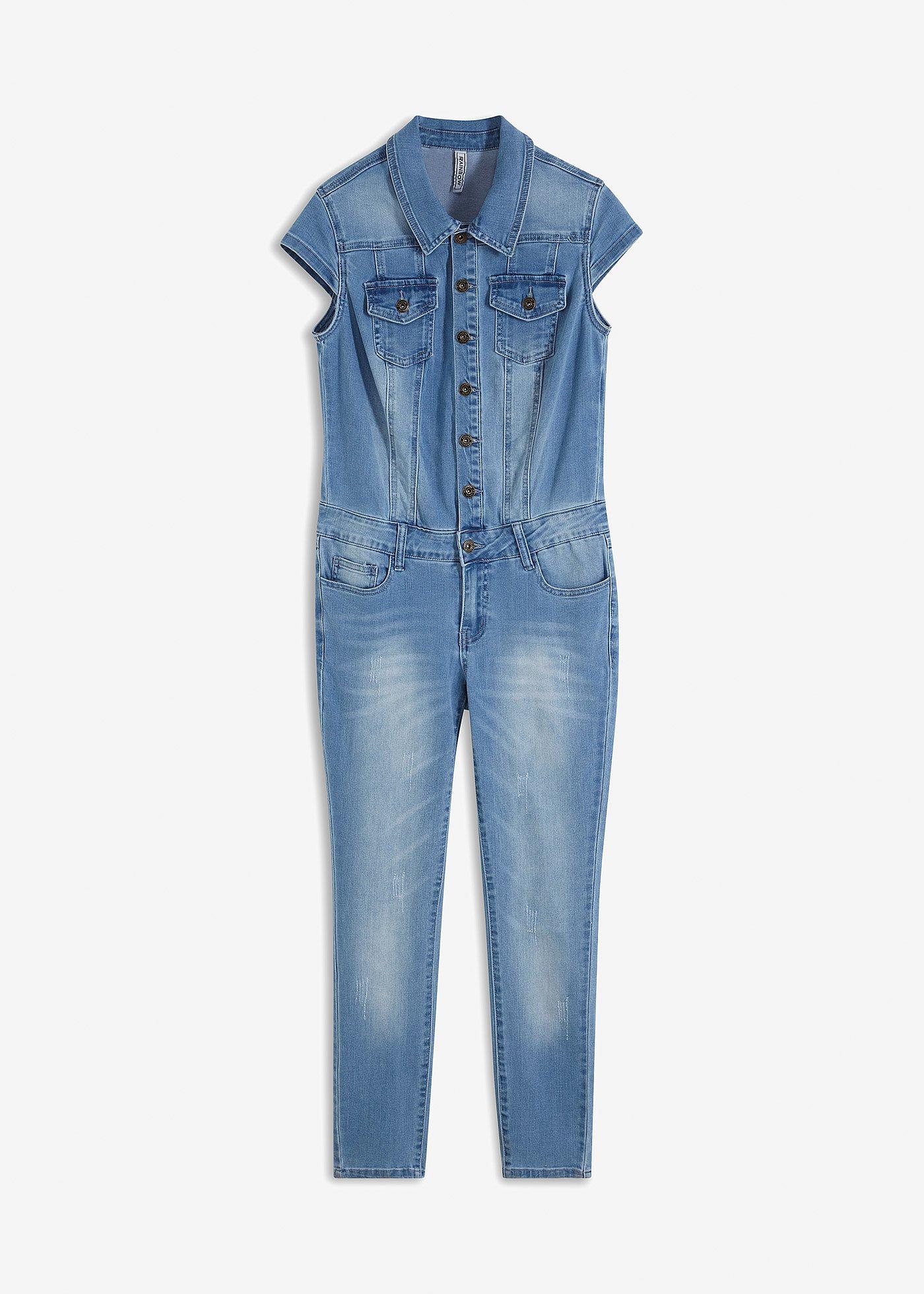 Jeans-Jumpsuit mit Knöpfen günstig online kaufen