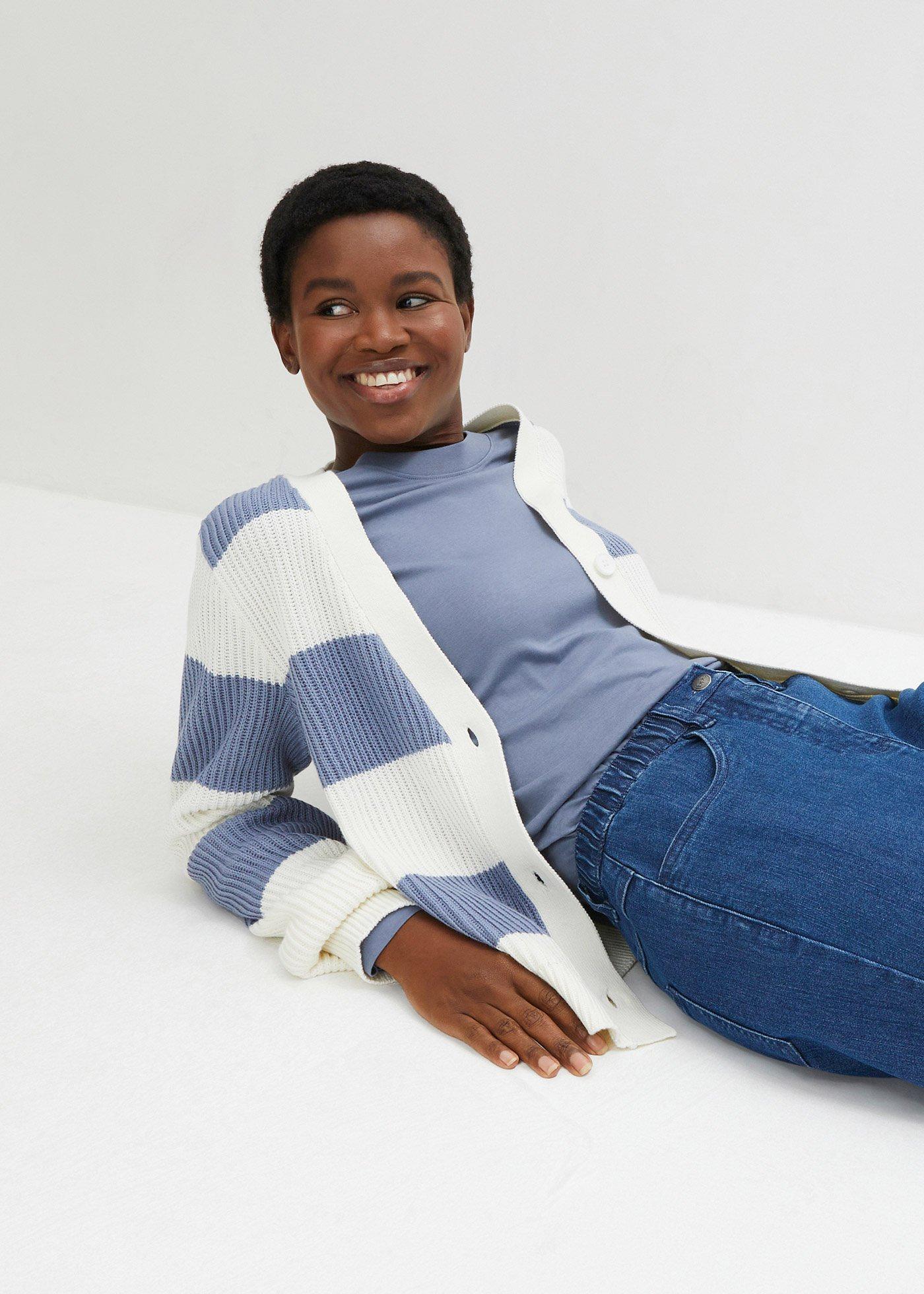 Dżinsy Mom, High Wwaist, ze stretchem - Bonprix