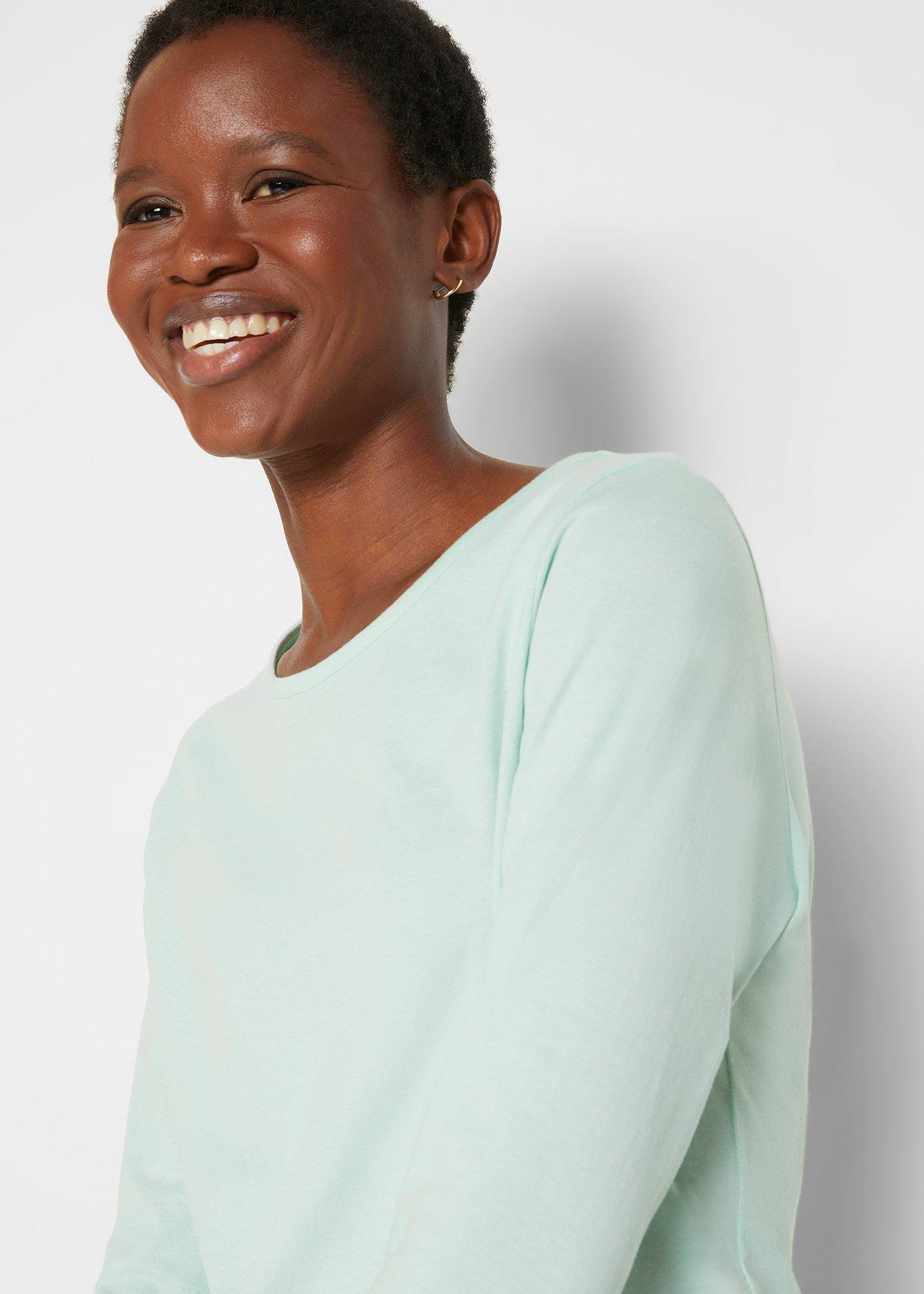 Długi shirt z rękawami 3/4 (5 szt) - Bonprix