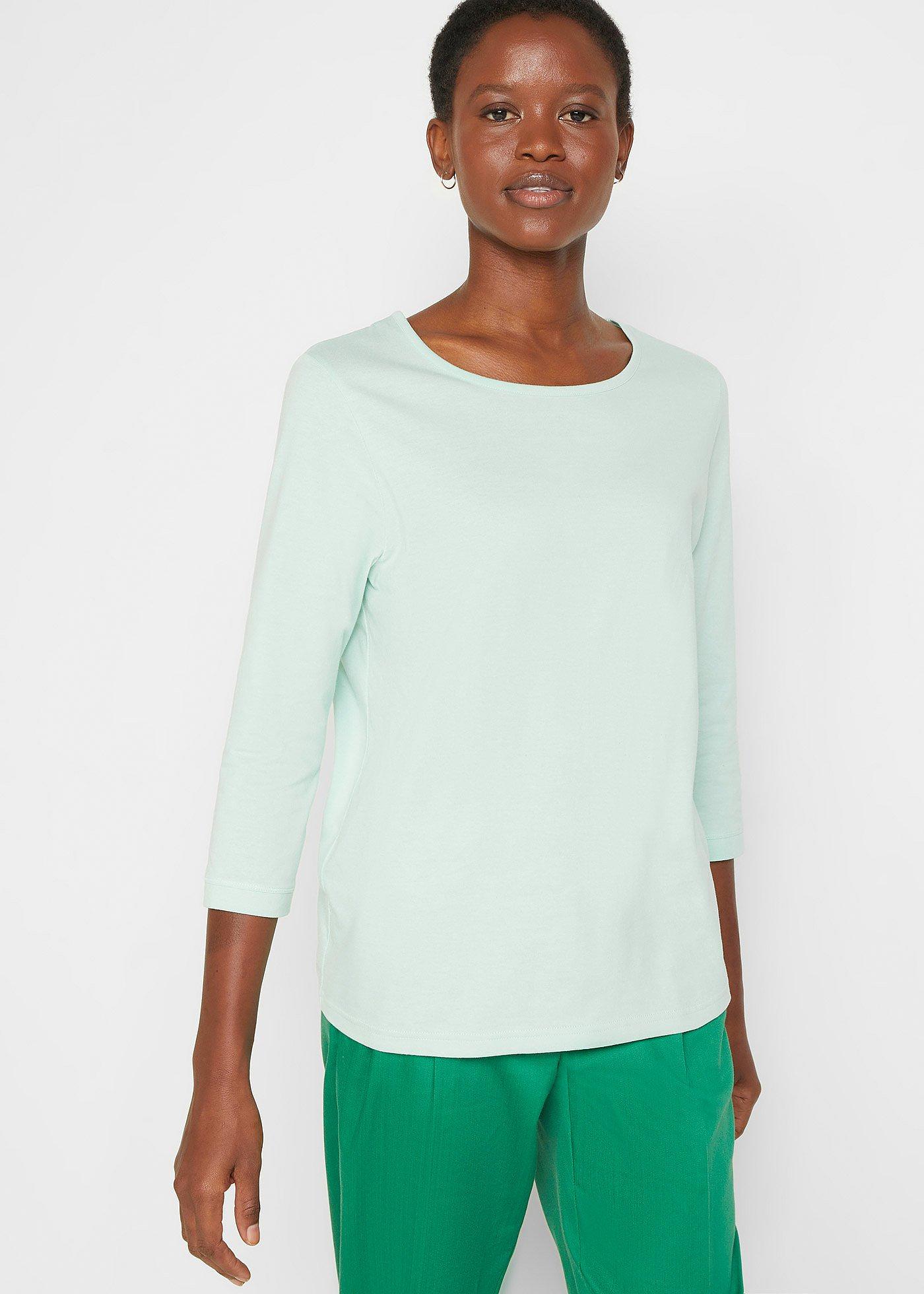 Długi shirt z rękawami 3/4 (5 szt) - Bonprix