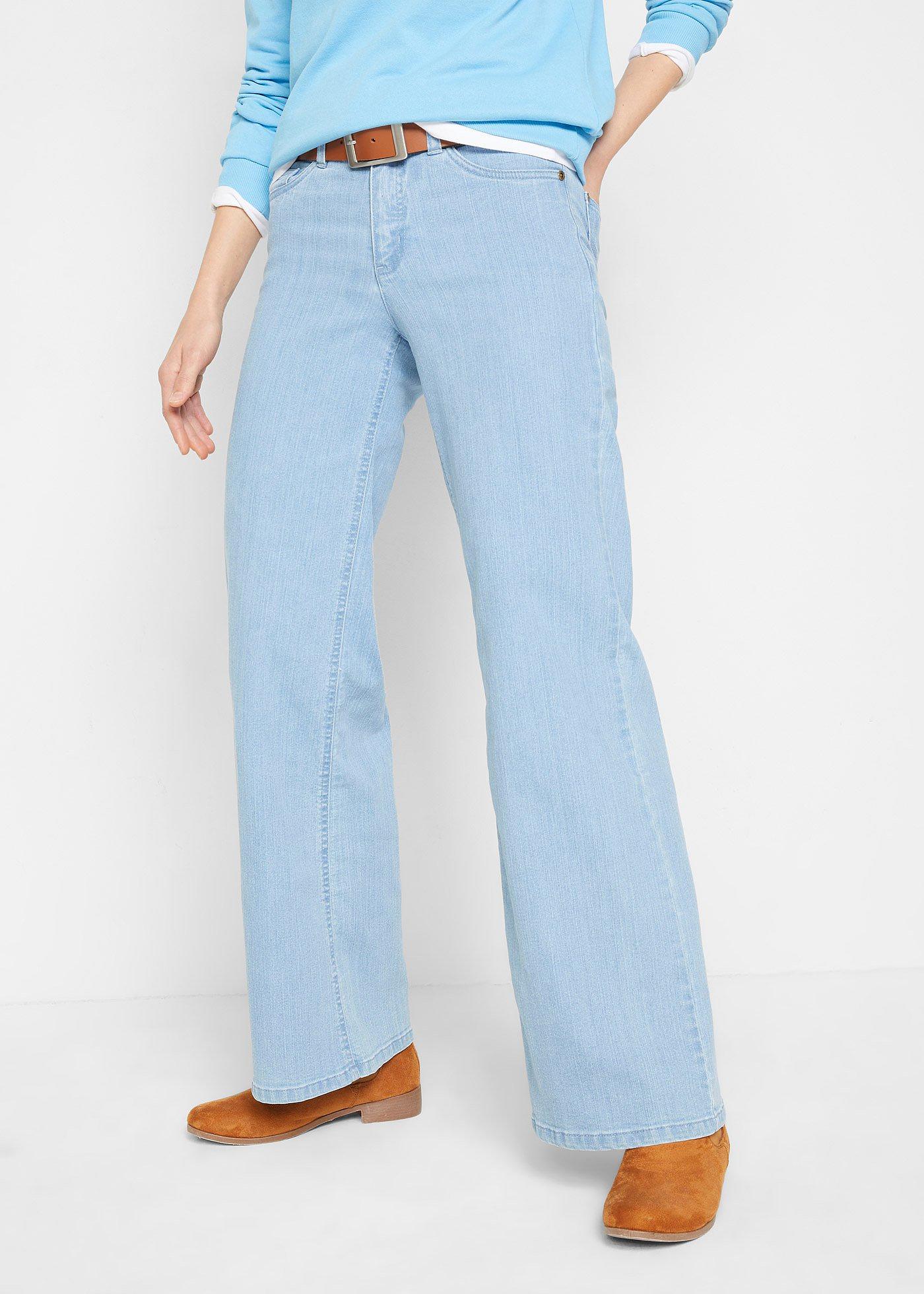 Dżinsy ze stretchem Wide Fit, mid waist - Bonprix
