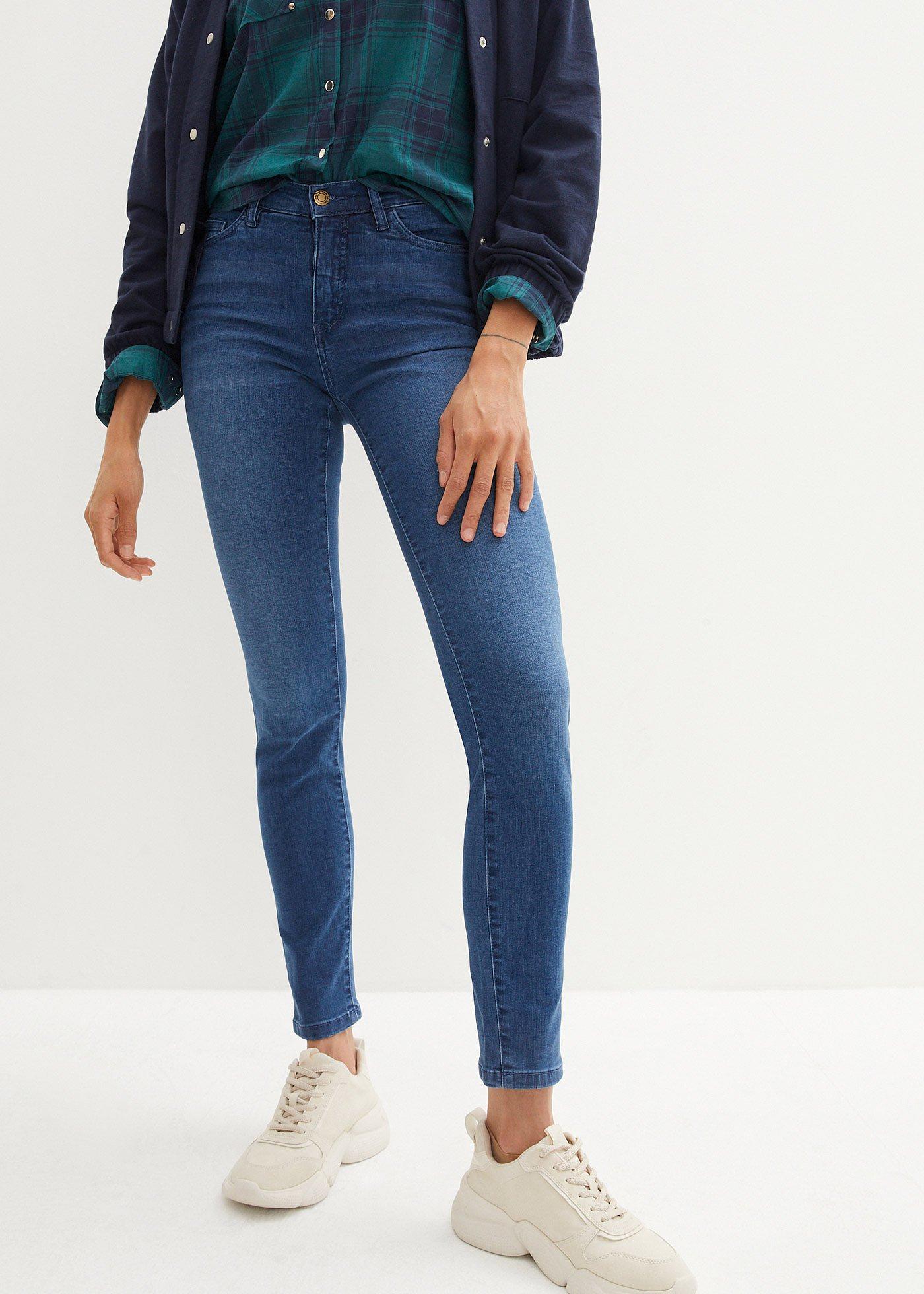 Modelujące dżinsy slim fit high waist - Bonprix
