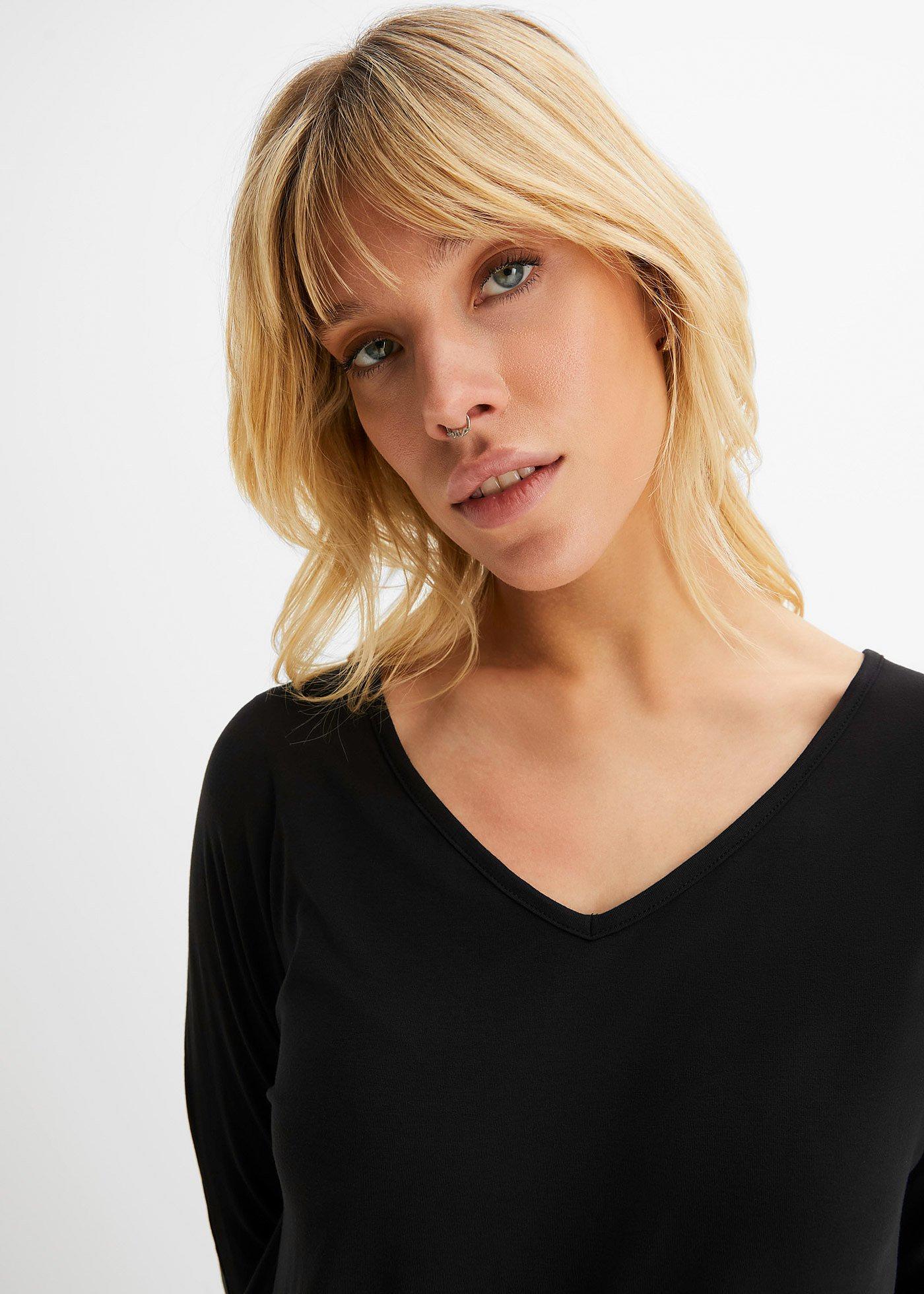 Bluzka oversize z lejącej wiskozy - Bonprix