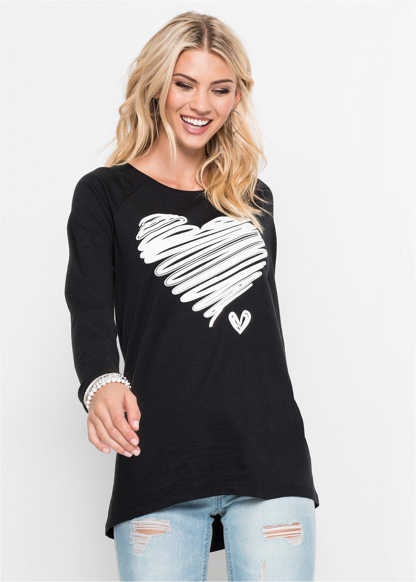 Shirt z długim rękawem - Bonprix